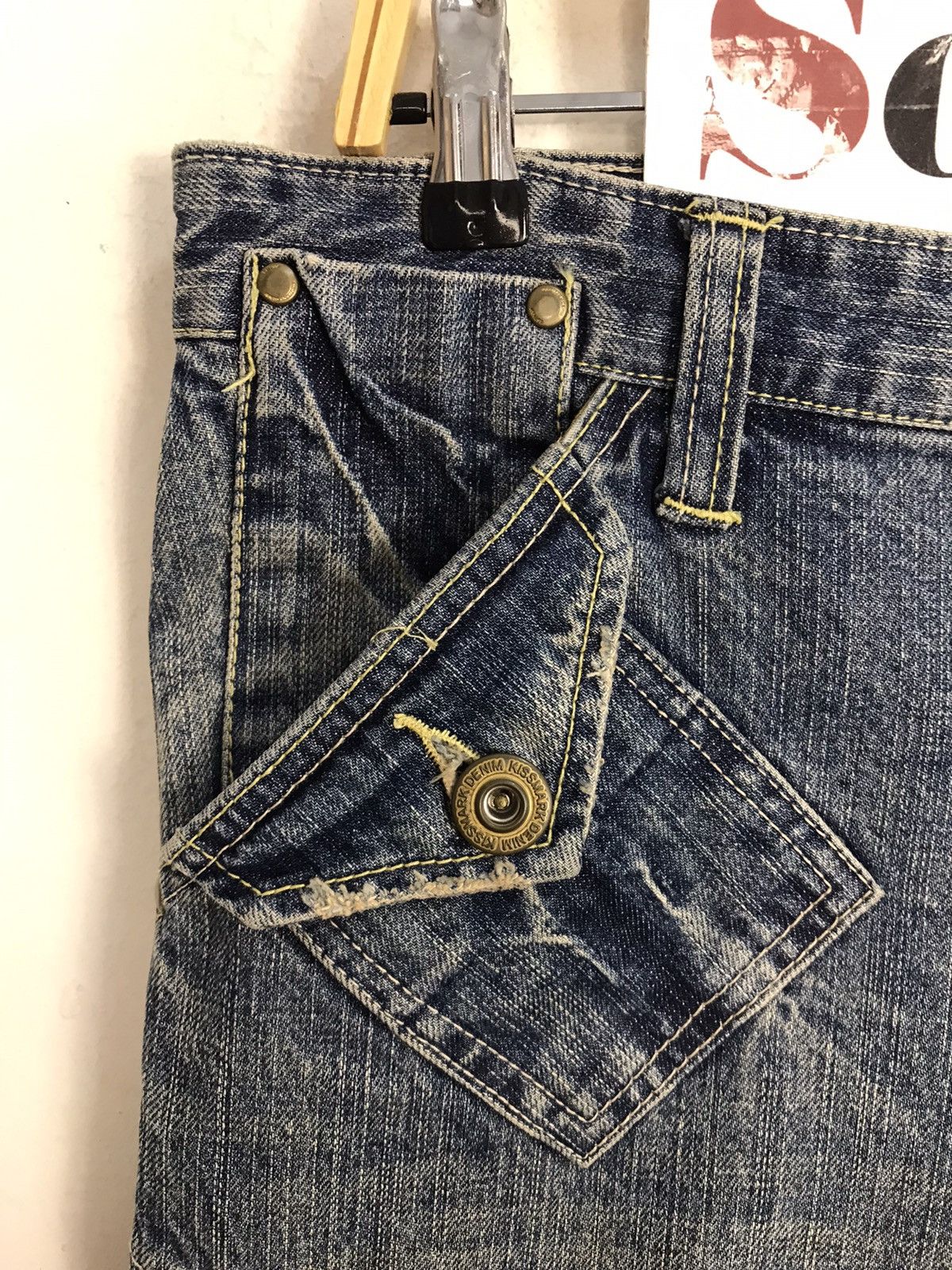 Japanese Brand × Vintage Vintage Kissmark Established 1997 Pocket Design Jeans Size US 33 - 7 Thumbnail