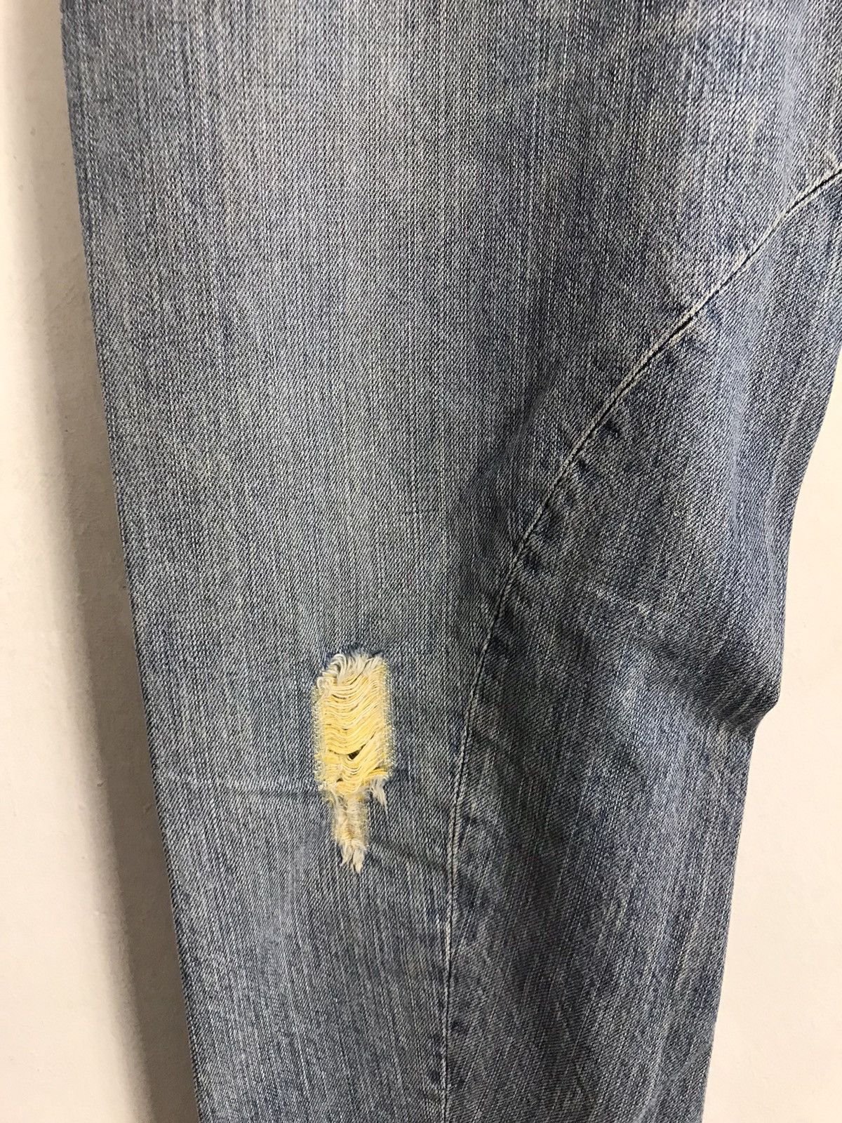 Japanese Brand × Vintage Vintage Green Wood Distressed Denim Faded Colour Design Size US 34 / EU 50 - 6 Thumbnail