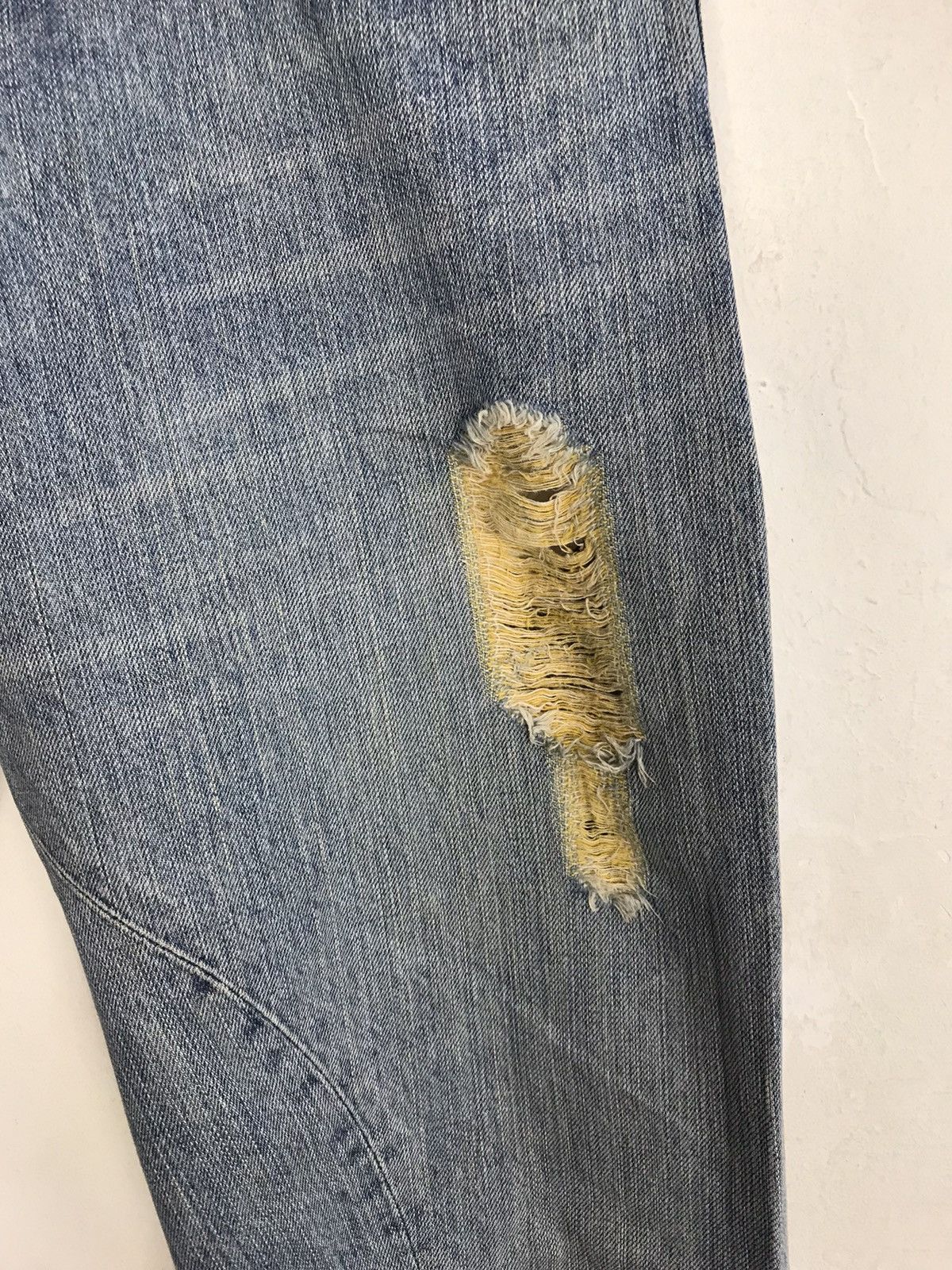 Japanese Brand × Vintage Vintage Green Wood Distressed Denim Faded Colour Design Size US 34 / EU 50 - 5 Thumbnail