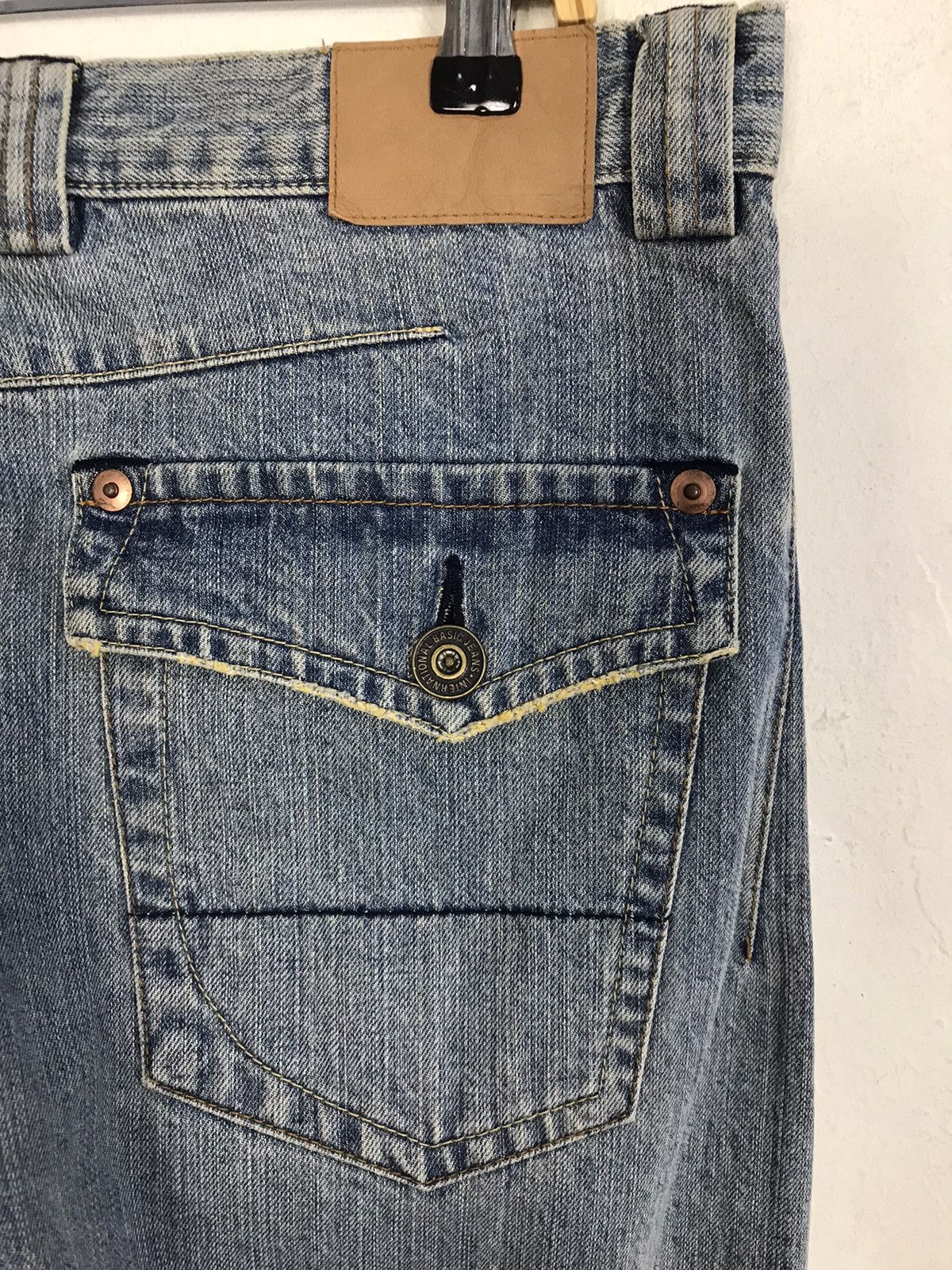 Japanese Brand × Vintage Vintage Green Wood Distressed Denim Faded Colour Design Size US 34 / EU 50 - 12 Thumbnail