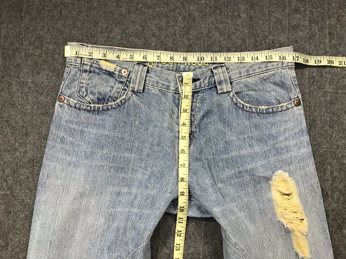 Japanese Brand × Vintage Vintage Green Wood Distressed Denim Faded Colour Design Size US 34 / EU 50 - 18 Thumbnail