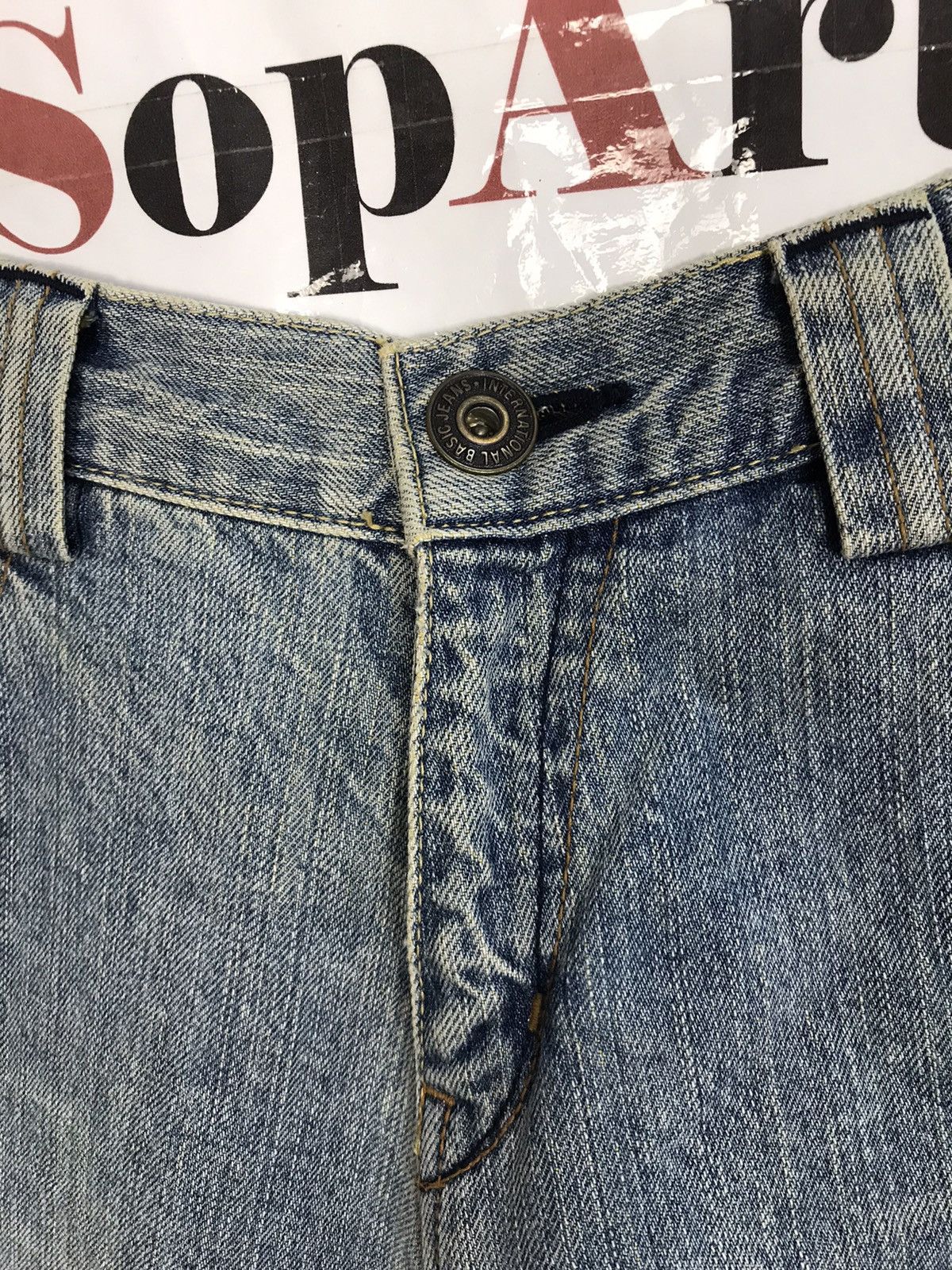 Japanese Brand × Vintage Vintage Green Wood Distressed Denim Faded Colour Design Size US 34 / EU 50 - 8 Thumbnail