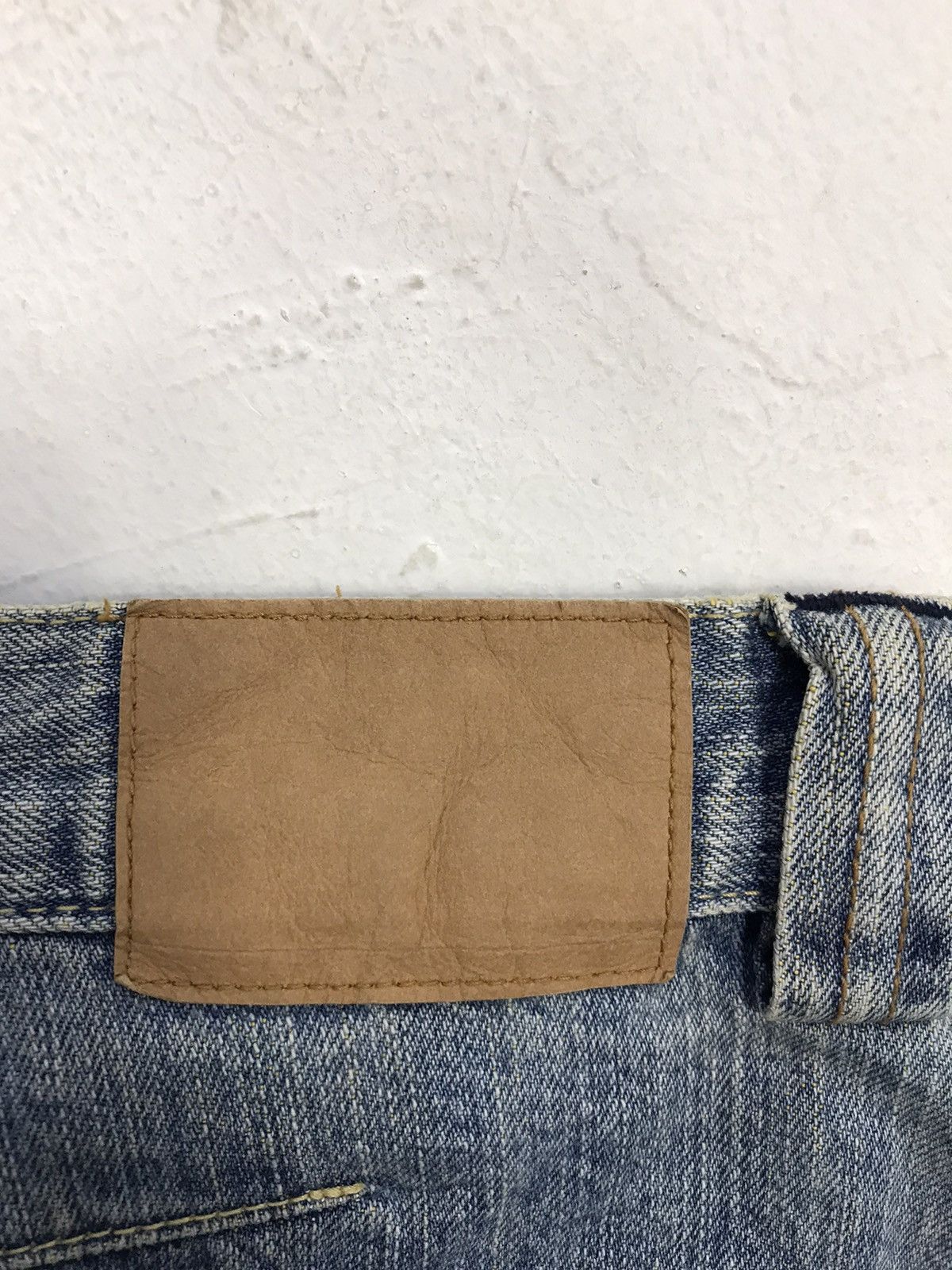Japanese Brand × Vintage Vintage Green Wood Distressed Denim Faded Colour Design Size US 34 / EU 50 - 14 Thumbnail