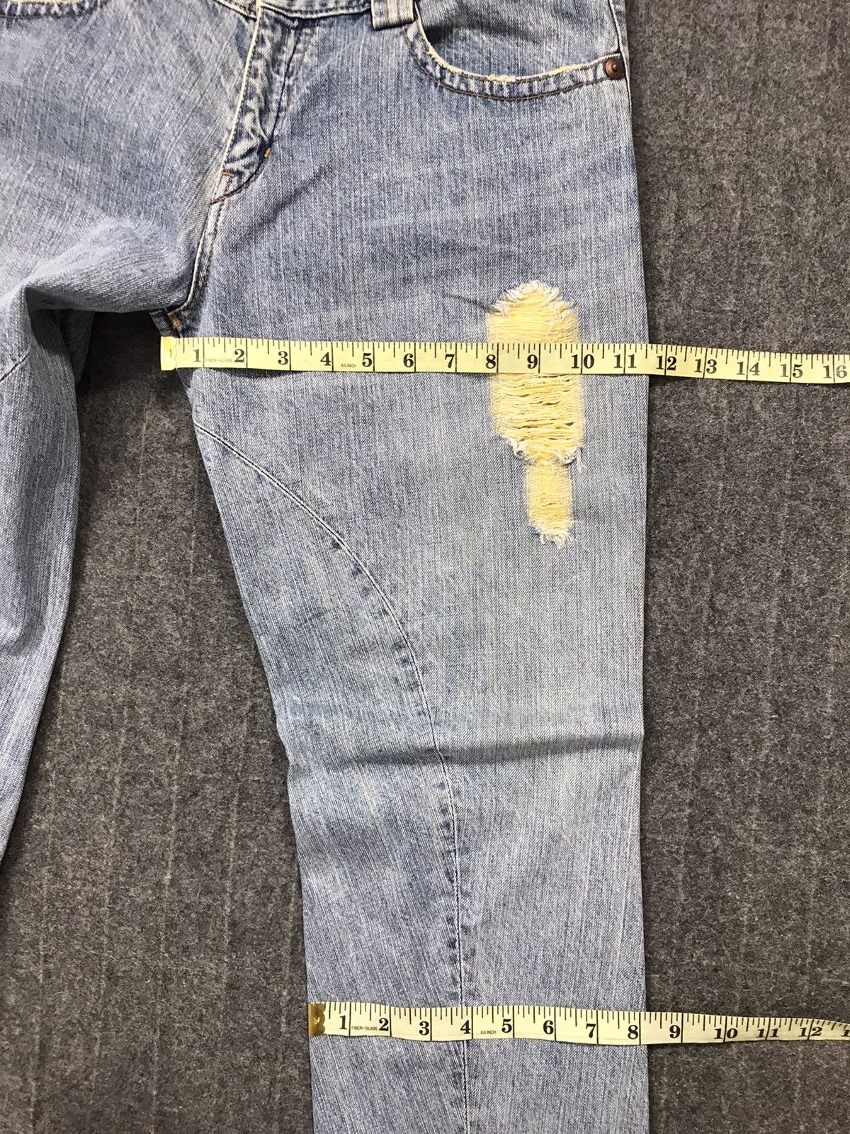Japanese Brand × Vintage Vintage Green Wood Distressed Denim Faded Colour Design Size US 34 / EU 50 - 19 Thumbnail