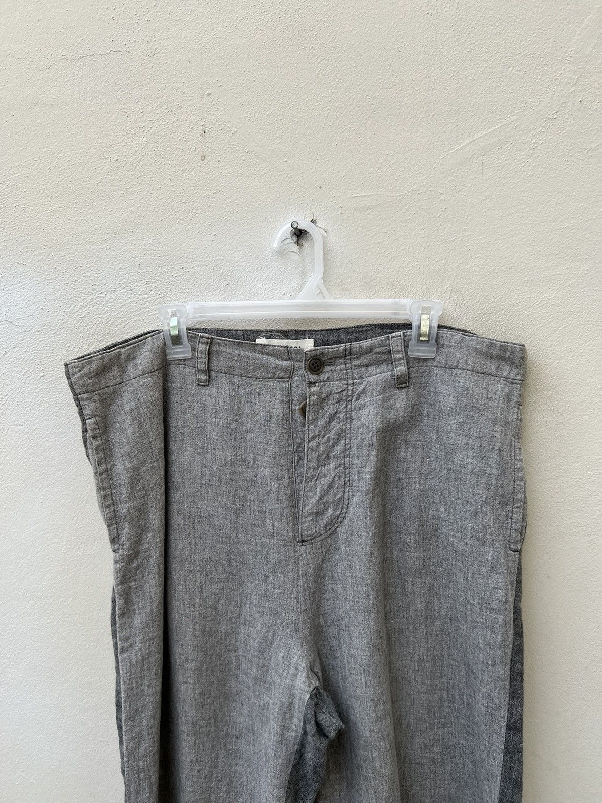 Vintage Tumugu Japan 100% Linen Two Tones Drawstring Trouser Size US 34 / EU 50 - 7 Thumbnail