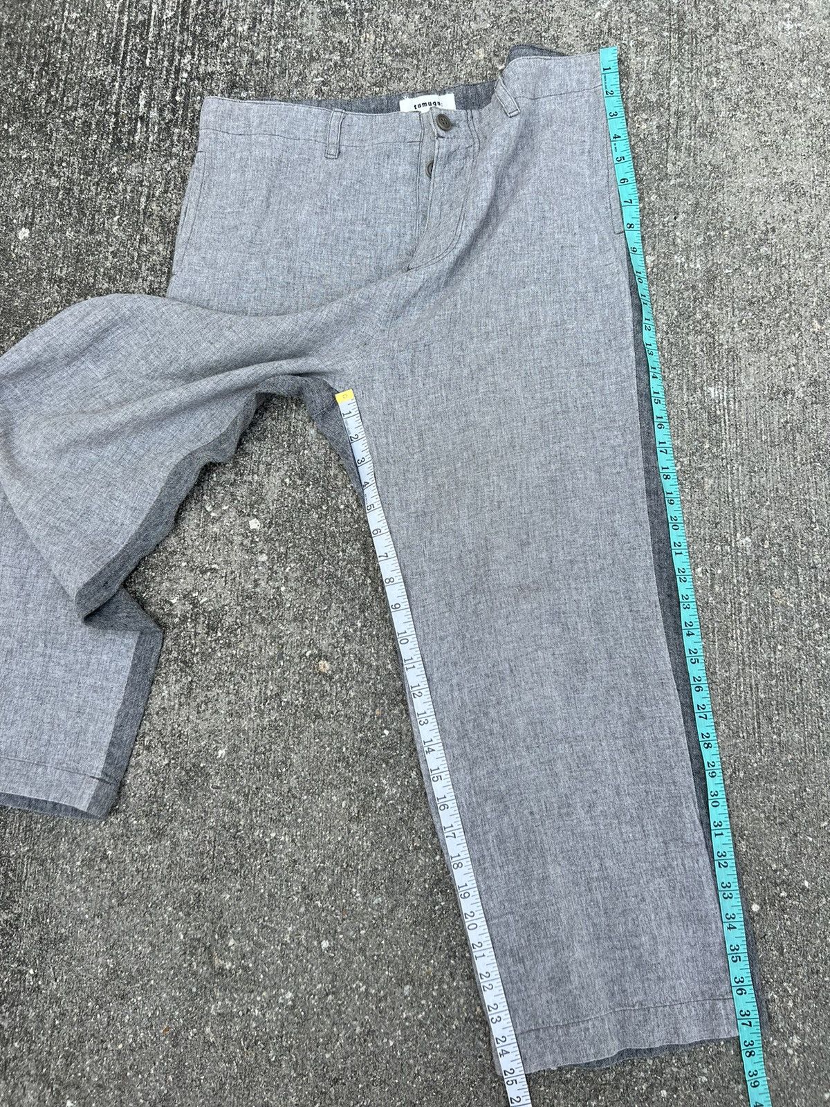 Vintage Tumugu Japan 100% Linen Two Tones Drawstring Trouser Size US 34 / EU 50 - 4 Thumbnail