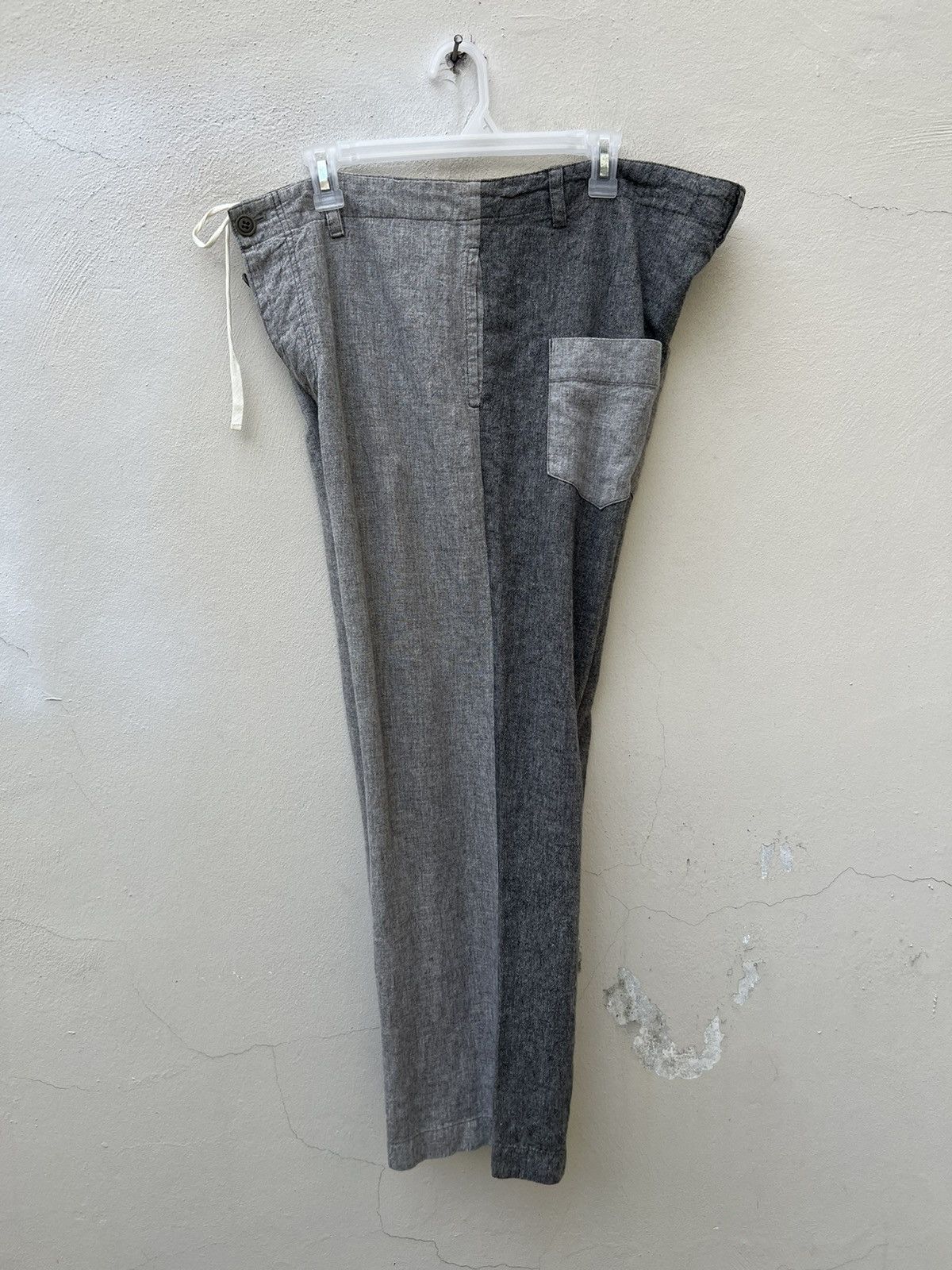 Vintage Tumugu Japan 100% Linen Two Tones Drawstring Trouser Size US 34 / EU 50 - 10 Thumbnail