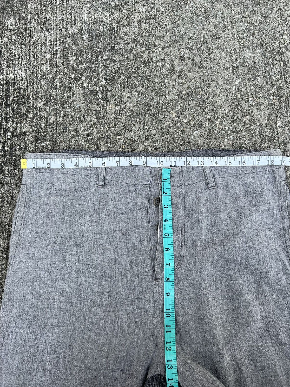 Vintage Tumugu Japan 100% Linen Two Tones Drawstring Trouser Size US 34 / EU 50 - 2 Thumbnail
