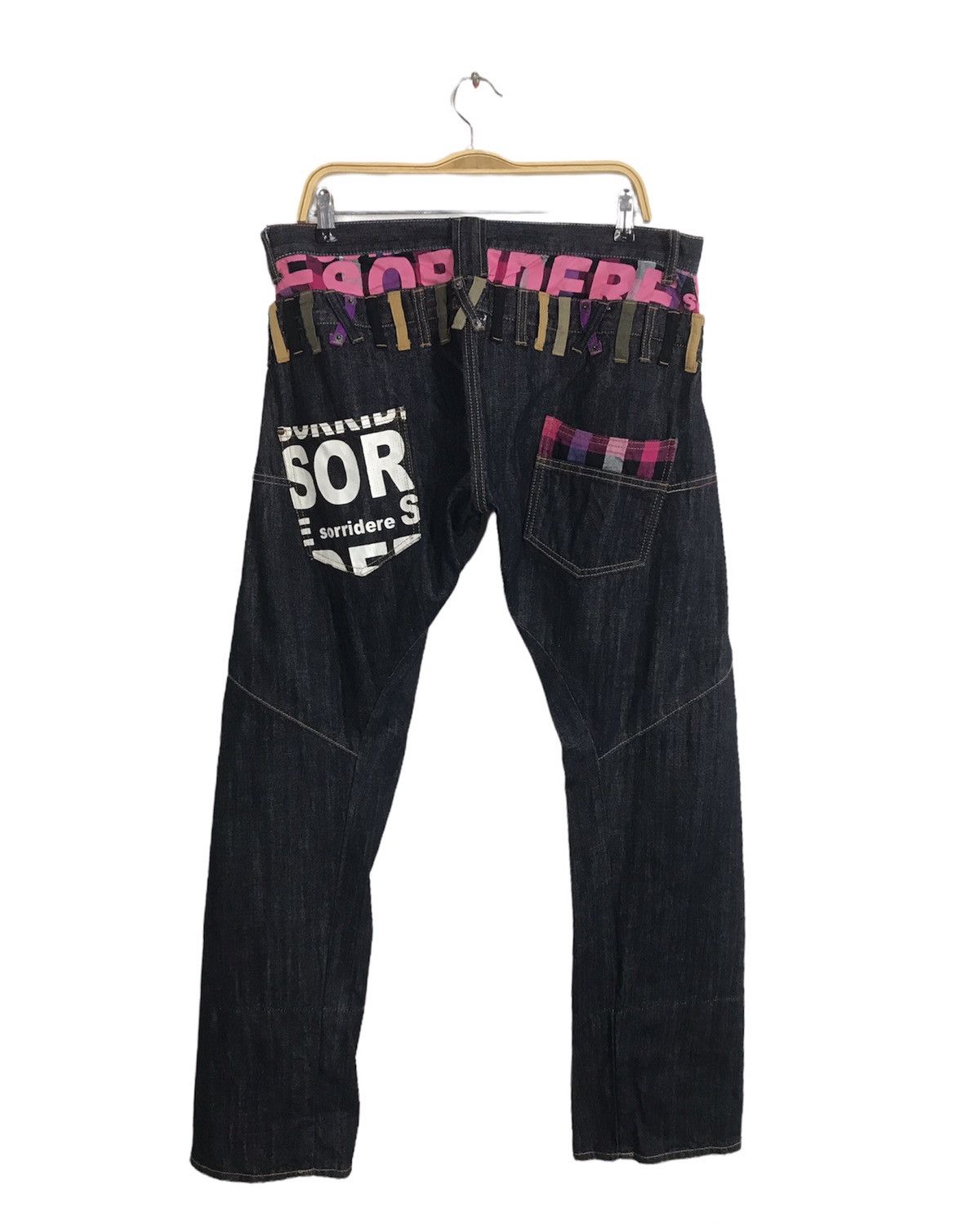 Japanese Brand × Vintage Vintage Sorridere Comfortable Wear Indigo Denim Design Size US 35 - 2 Thumbnail