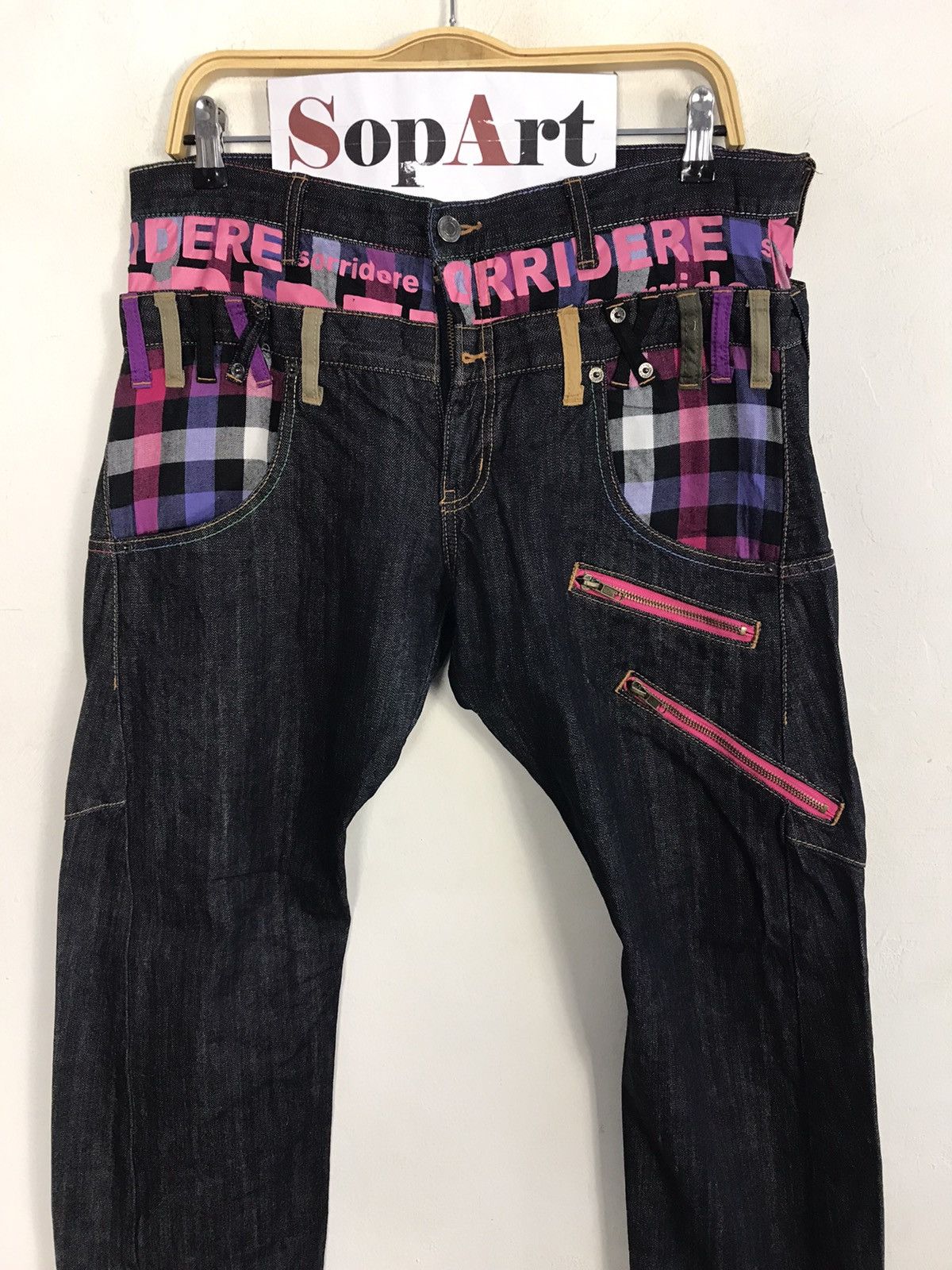 Japanese Brand × Vintage Vintage Sorridere Comfortable Wear Indigo Denim Design Size US 35 - 3 Thumbnail