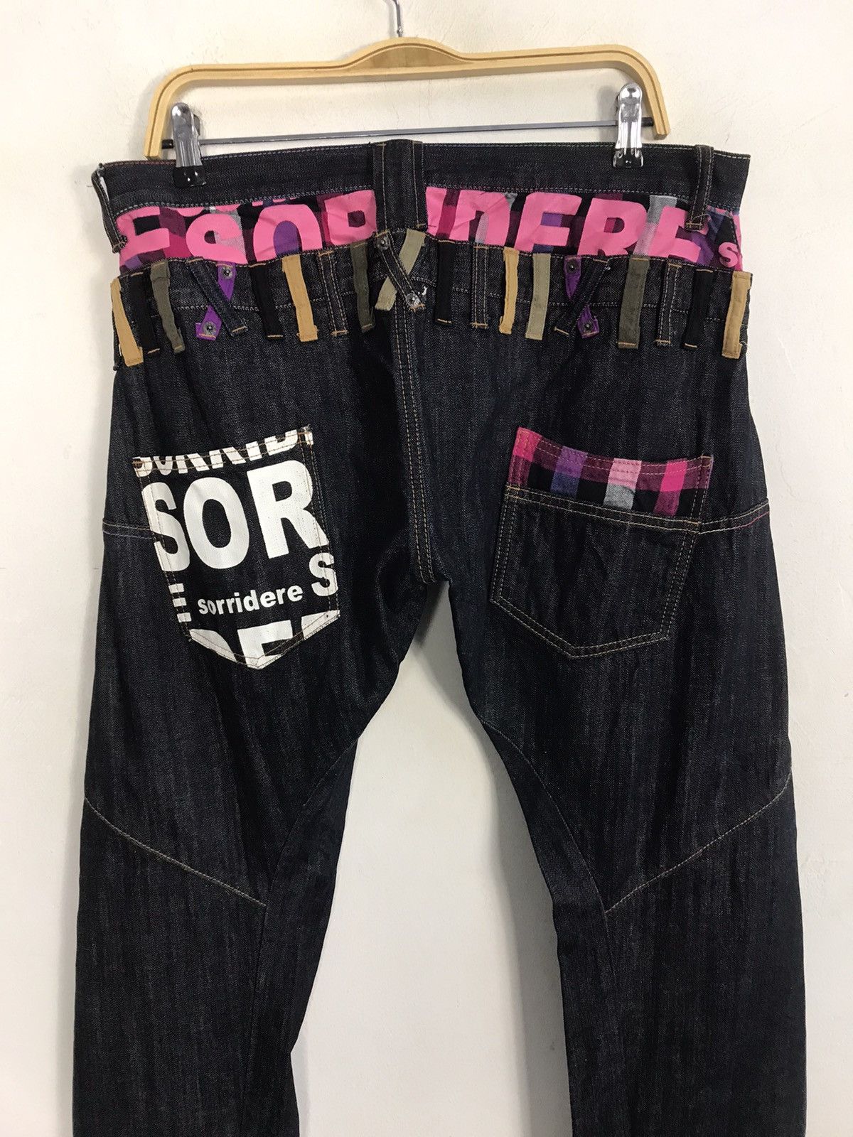 Japanese Brand × Vintage Vintage Sorridere Comfortable Wear Indigo Denim Design Size US 35 - 9 Thumbnail