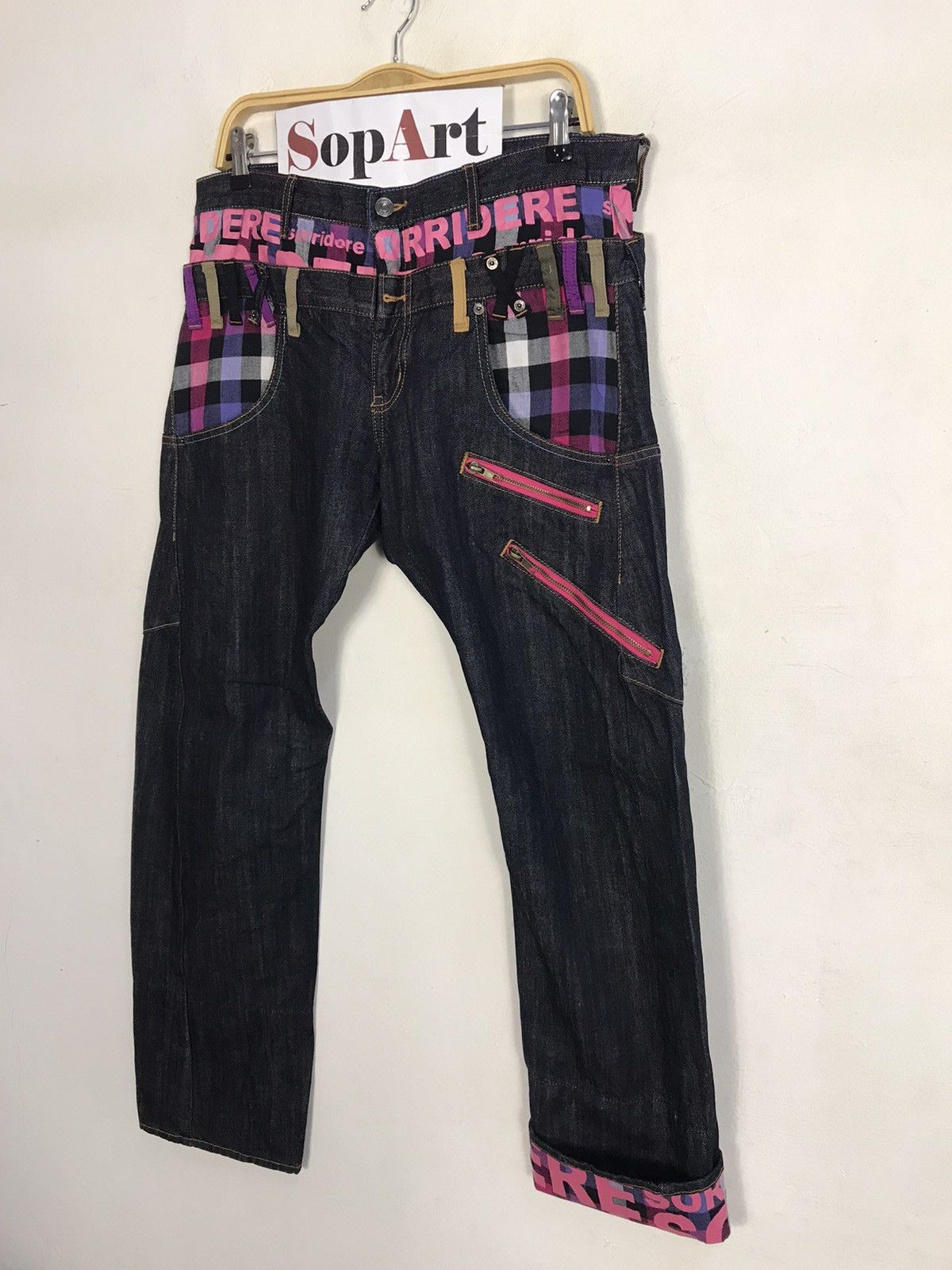 Japanese Brand × Vintage Vintage Sorridere Comfortable Wear Indigo Denim Design Size US 35 - 4 Thumbnail
