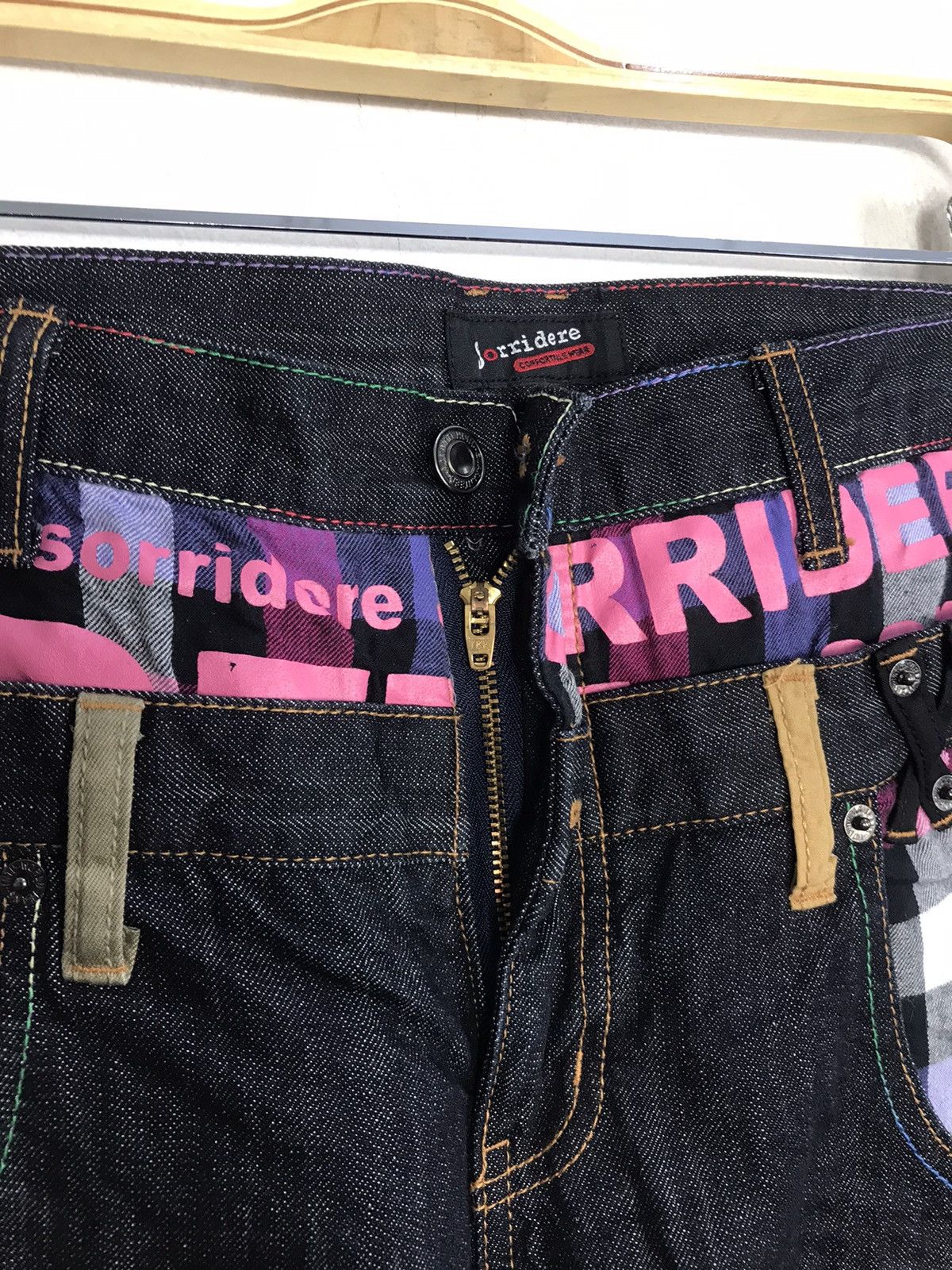 Japanese Brand × Vintage Vintage Sorridere Comfortable Wear Indigo Denim Design Size US 35 - 8 Thumbnail