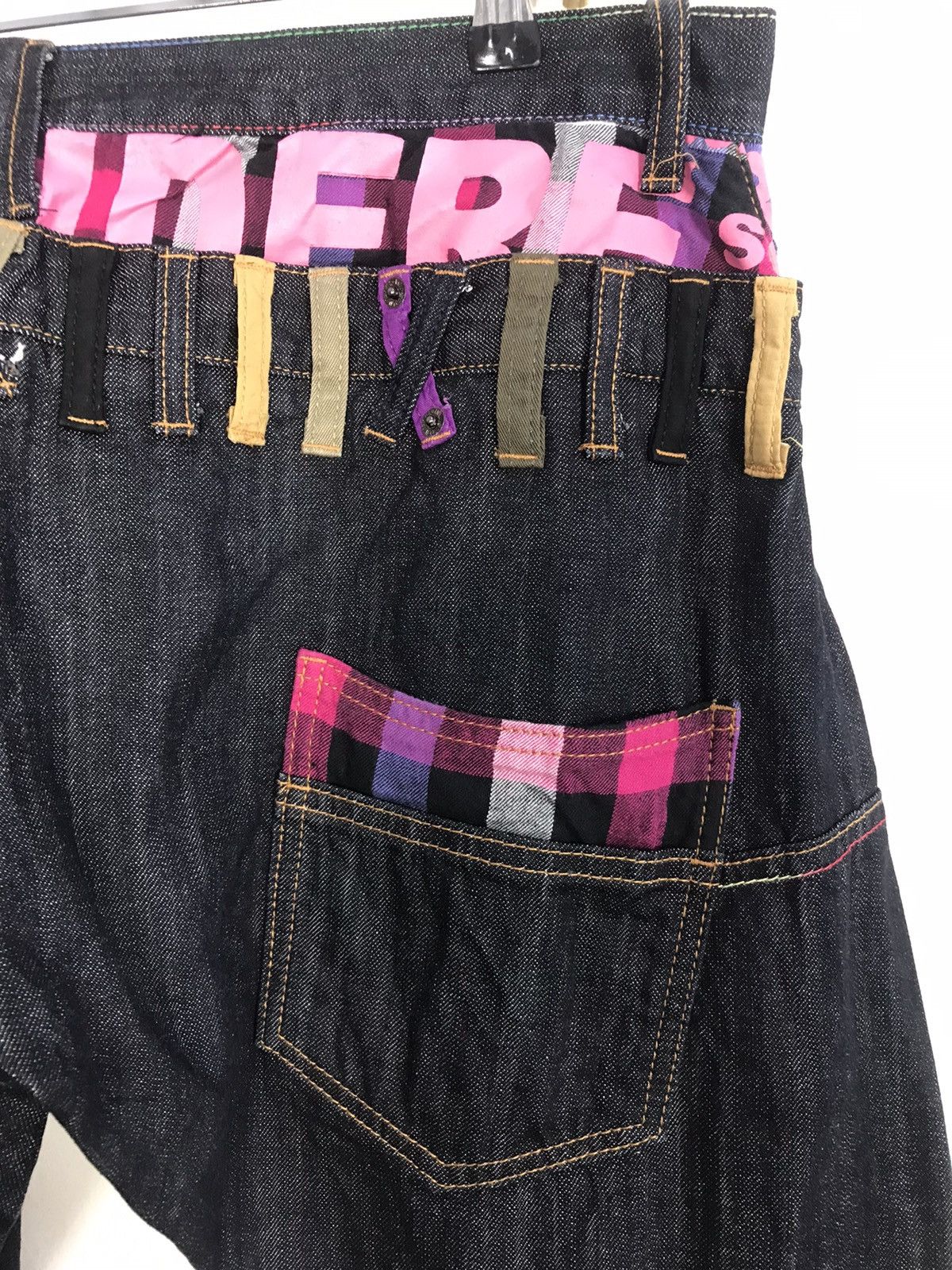 Japanese Brand × Vintage Vintage Sorridere Comfortable Wear Indigo Denim Design Size US 35 - 10 Thumbnail