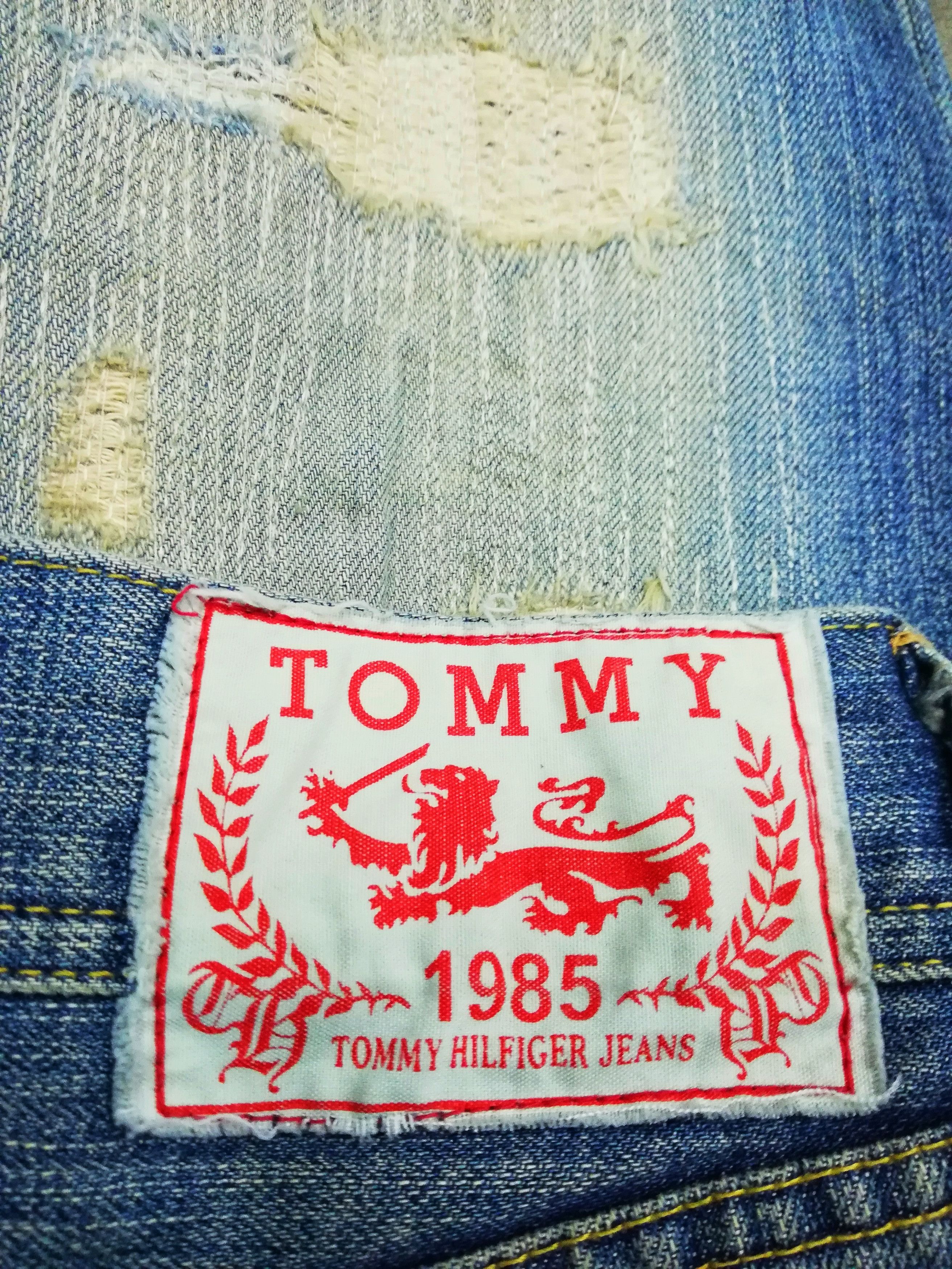 Tommy Hilfiger × Tommy Jeans 🔥Tommy Hilfiger Distressed Denim Sashiko Stitch Jeans🔥 Size US 33 - 14 Thumbnail