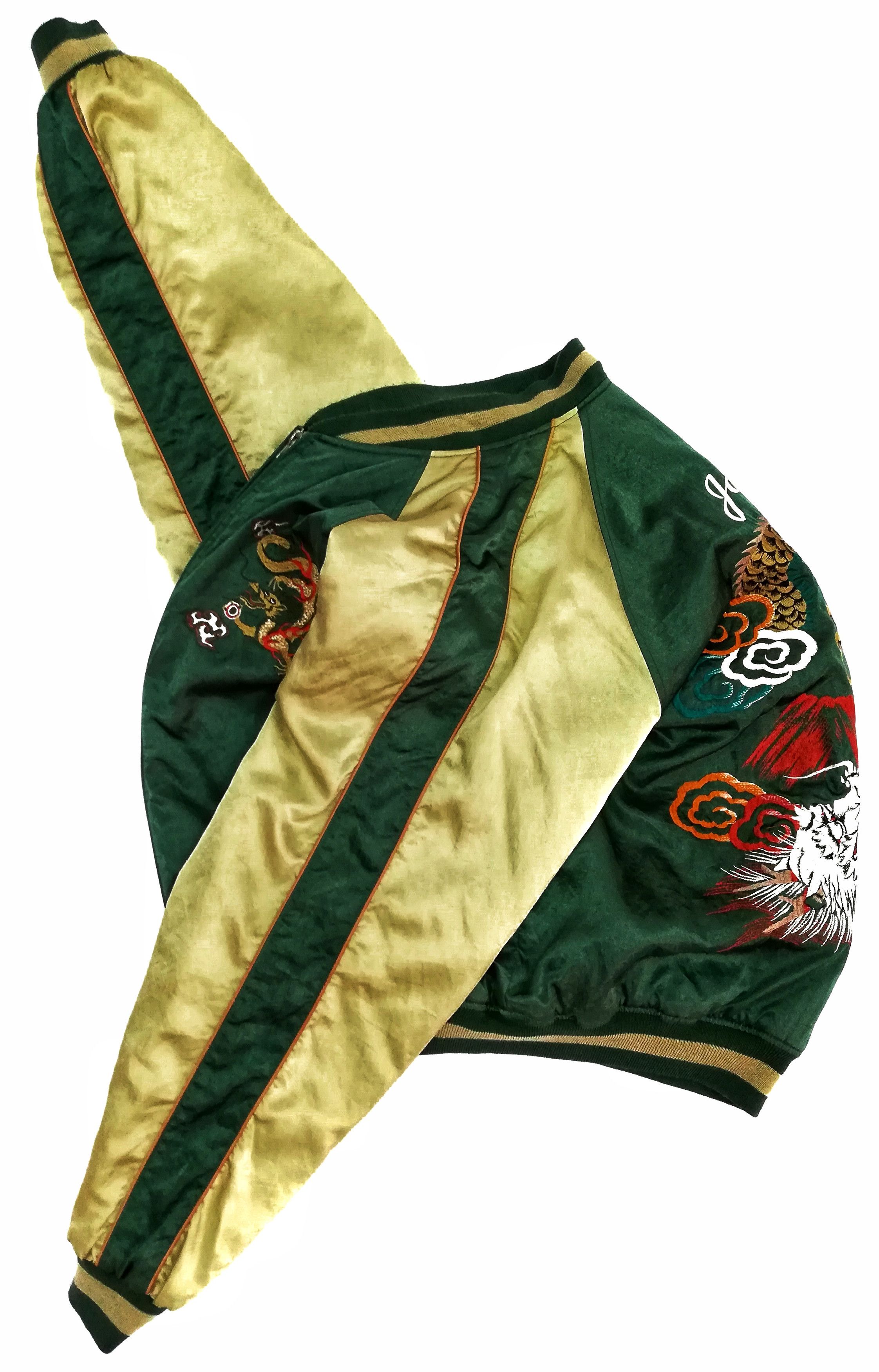 Japanese Brand 🔥SUKAJAN SOUVENIR DRAGON MOTIVE JAPAN SATIN JACKET🔥 Size US L / EU 52-54 / 3 - 11 Thumbnail