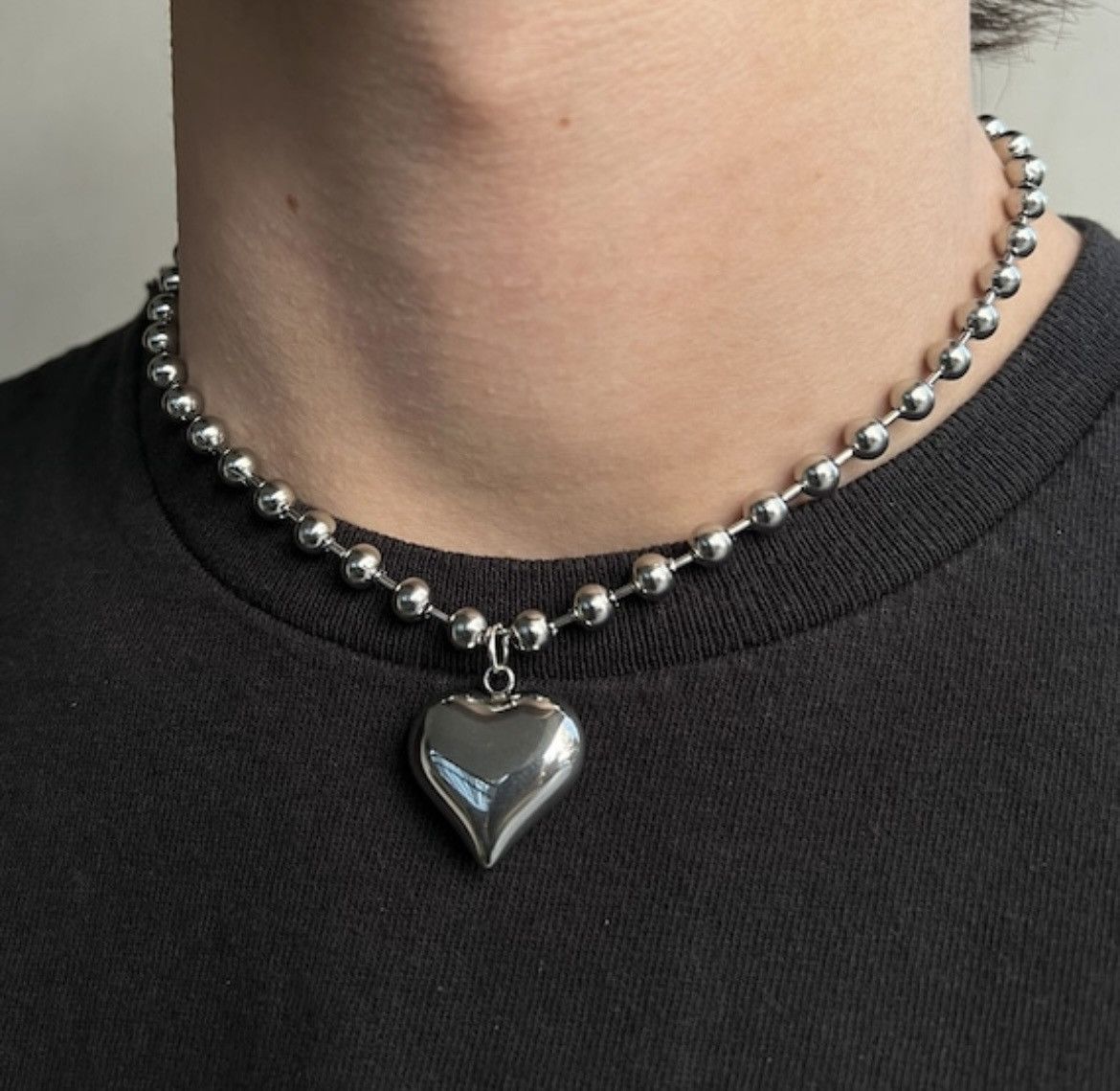 Jewelry × Neckface Puffy heart necklace Size ONE SIZE - 3 Thumbnail