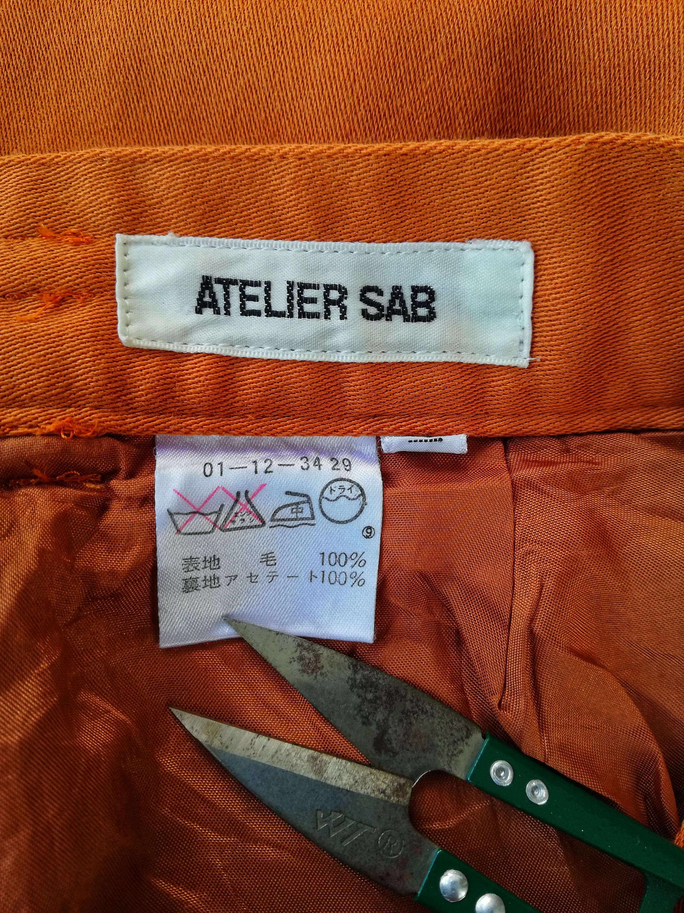 Designer 🔥Very Rare Vintage Atelier Sab Wool Trousers Casual Pants Size US 26 / EU 42 - 6 Thumbnail