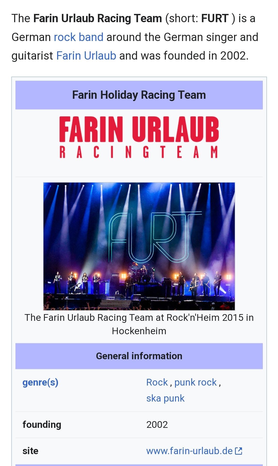 Band Tees Vintage Farin Urlaud Racing Team Rock Band tee Size US L / EU 52-54 / 3 - 9 Thumbnail