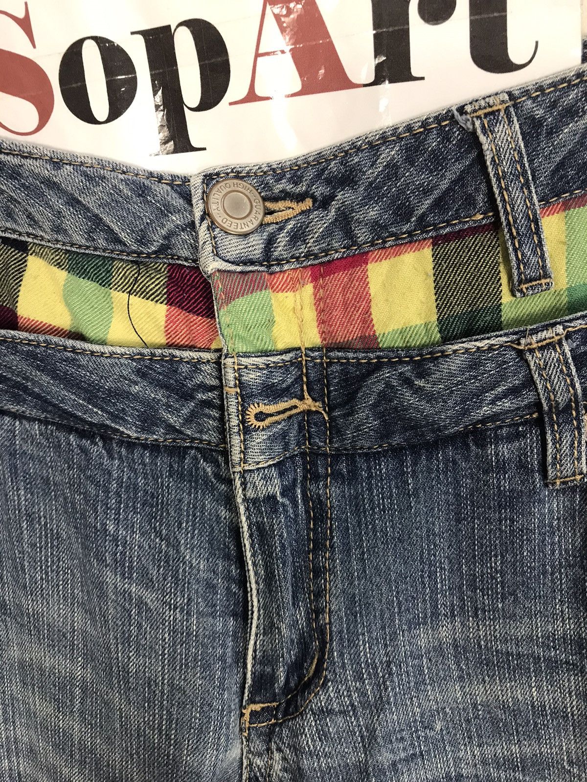 Japanese Brand × Vintage Vintage Distressed and Ripped Jeans With Patches Size US 37 - 7 Thumbnail
