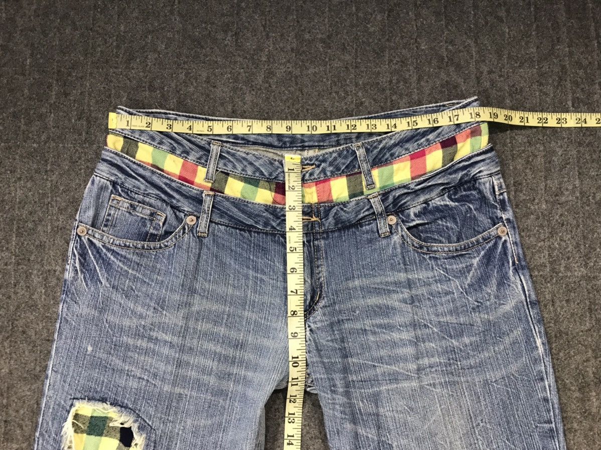 Japanese Brand × Vintage Vintage Distressed and Ripped Jeans With Patches Size US 37 - 13 Thumbnail