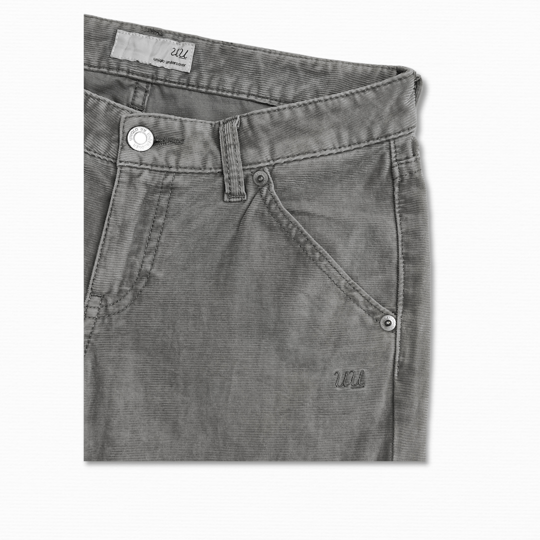 Undercover × Uniqlo Grey corduroy ankle zipper skinny jeans Size 27" / US 4 / IT 40 - 5 Thumbnail