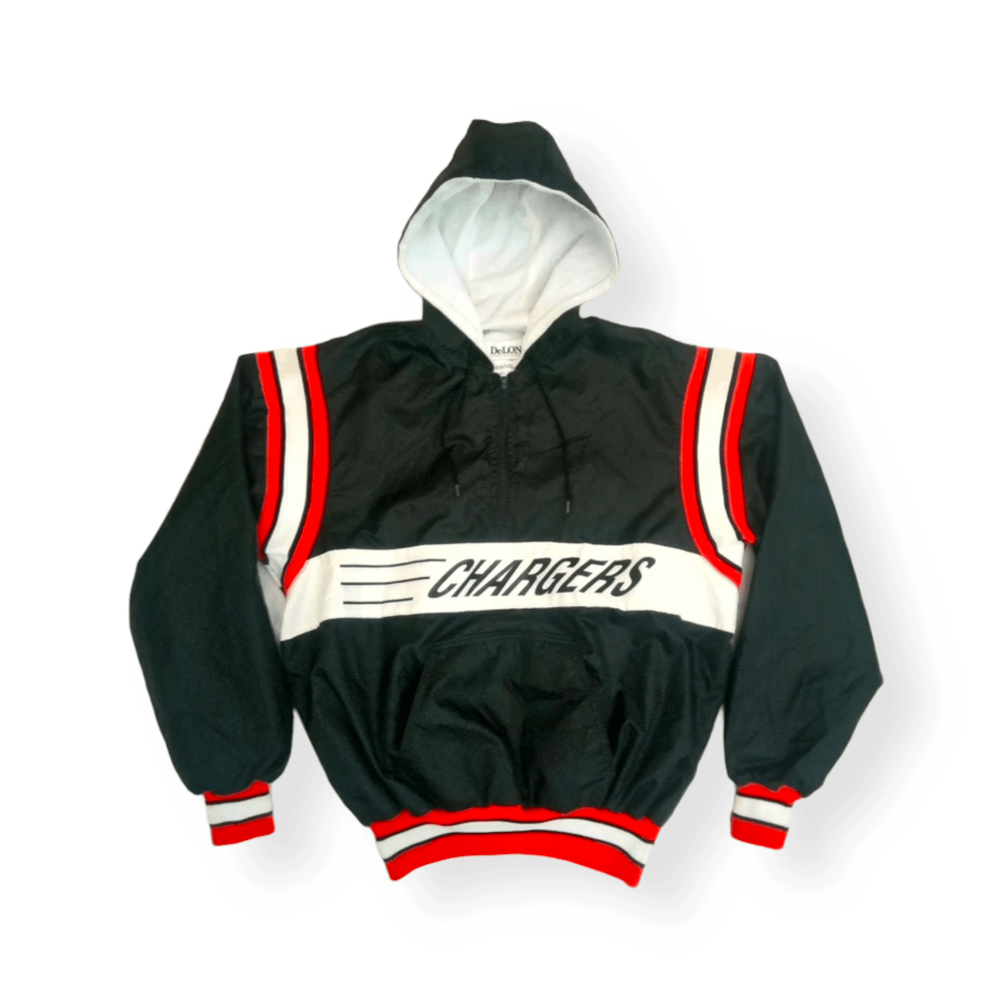 Delong Vintage 80's Anorak half zippers pull over jacket Size L / US 10 / IT 46 - 1 Thumbnail