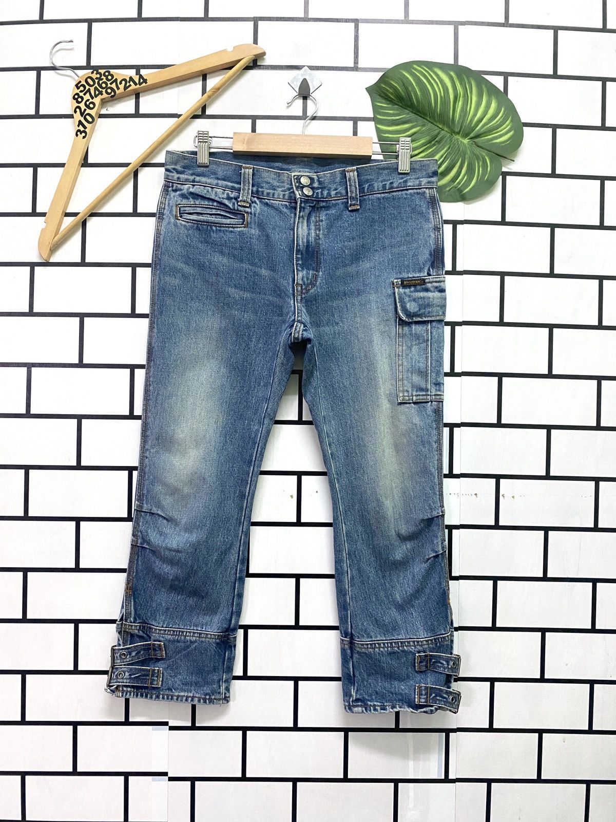 image of Hysteric Glamour 3 Quarter Bondage Denim in Blue, Men's (Size 29)