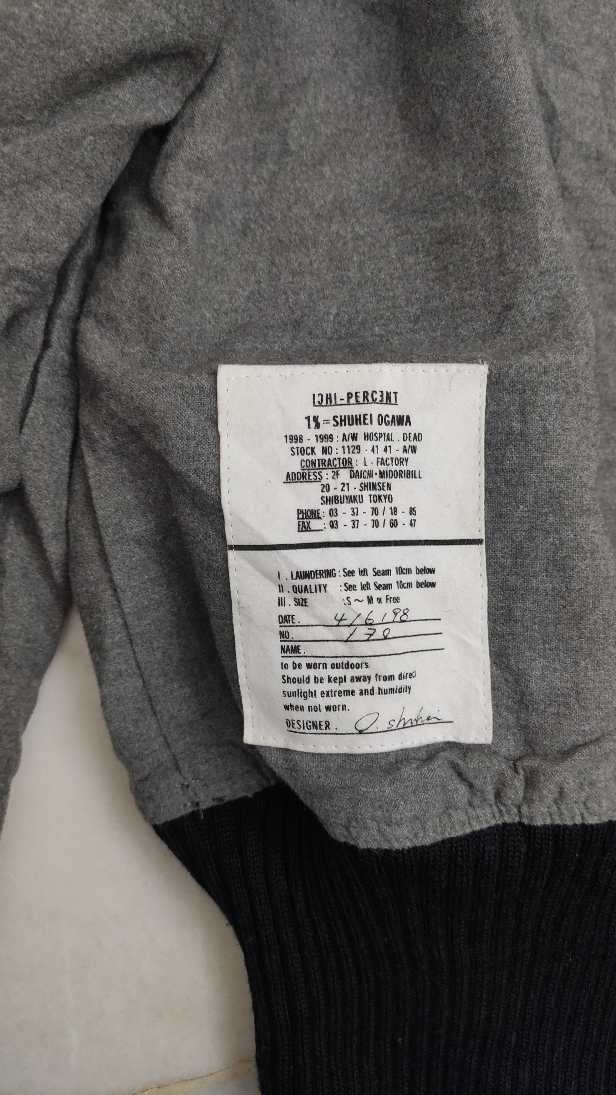 Japanese Brand AW1998 1% SHUHEI OGAWA Avant-garde outdoor jacket Size M / US 6-8 / IT 42-44 - 5 Thumbnail
