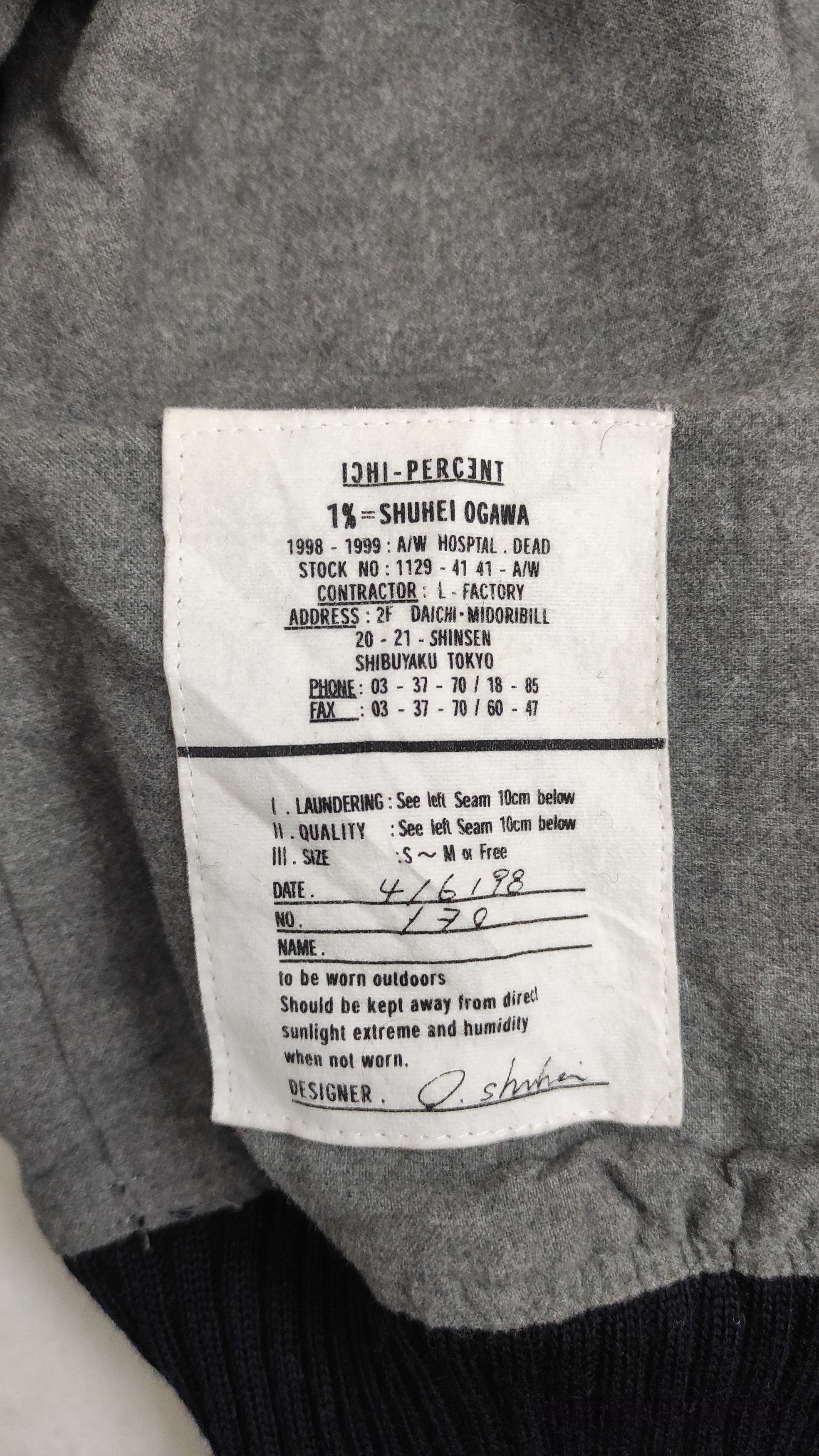 Japanese Brand AW1998 1% SHUHEI OGAWA Avant-garde outdoor jacket Size M / US 6-8 / IT 42-44 - 6 Thumbnail