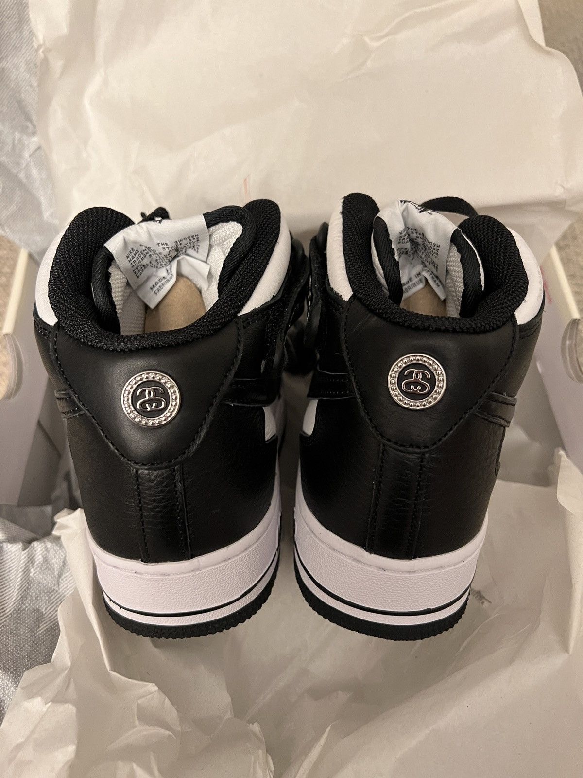 Nike × Stussy NEW Nike Stussy Air Force 1 '07 Mid SP Black DJ7840 002 Size US 7.5 / EU 40-41 - 4 Thumbnail