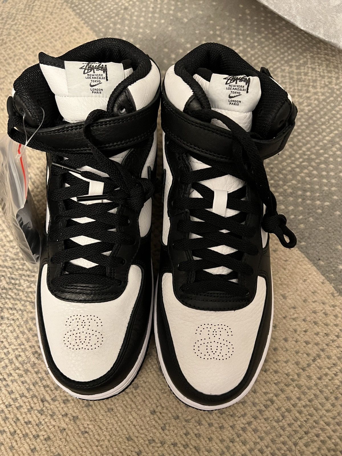 Nike × Stussy NEW Nike Stussy Air Force 1 '07 Mid SP Black DJ7840 002 Size US 7.5 / EU 40-41 - 3 Thumbnail