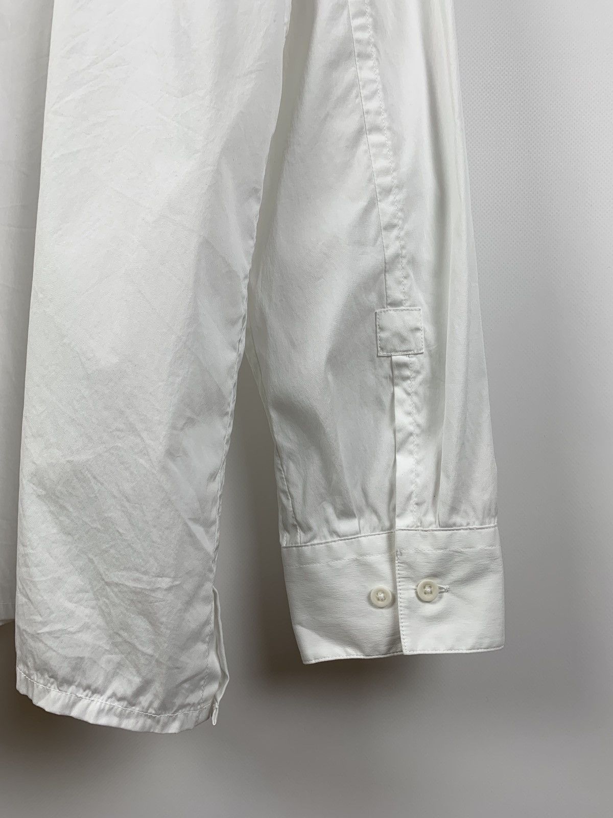 Helmut Lang Vintage Helmut Lang Bondage Pocket White LS Button Shirt Size US L / EU 52-54 / 3 - 15 Thumbnail