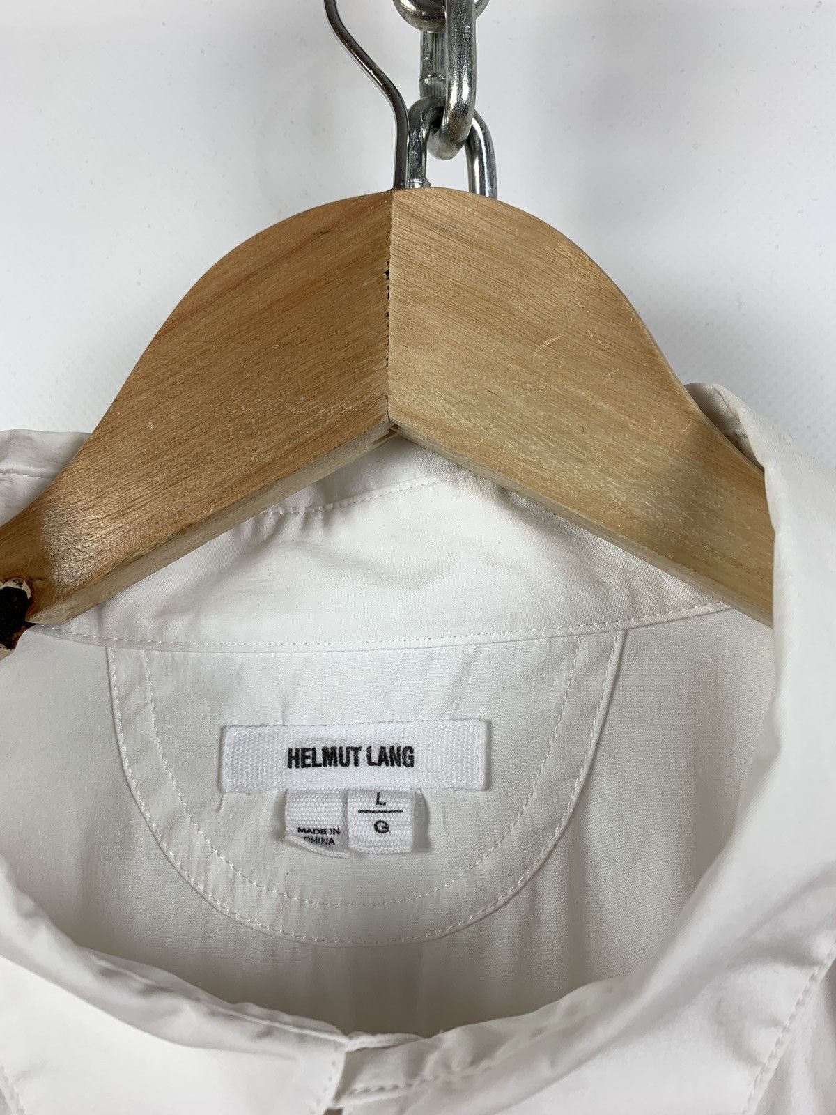 Helmut Lang Vintage Helmut Lang Bondage Pocket White LS Button Shirt Size US L / EU 52-54 / 3 - 18 Thumbnail