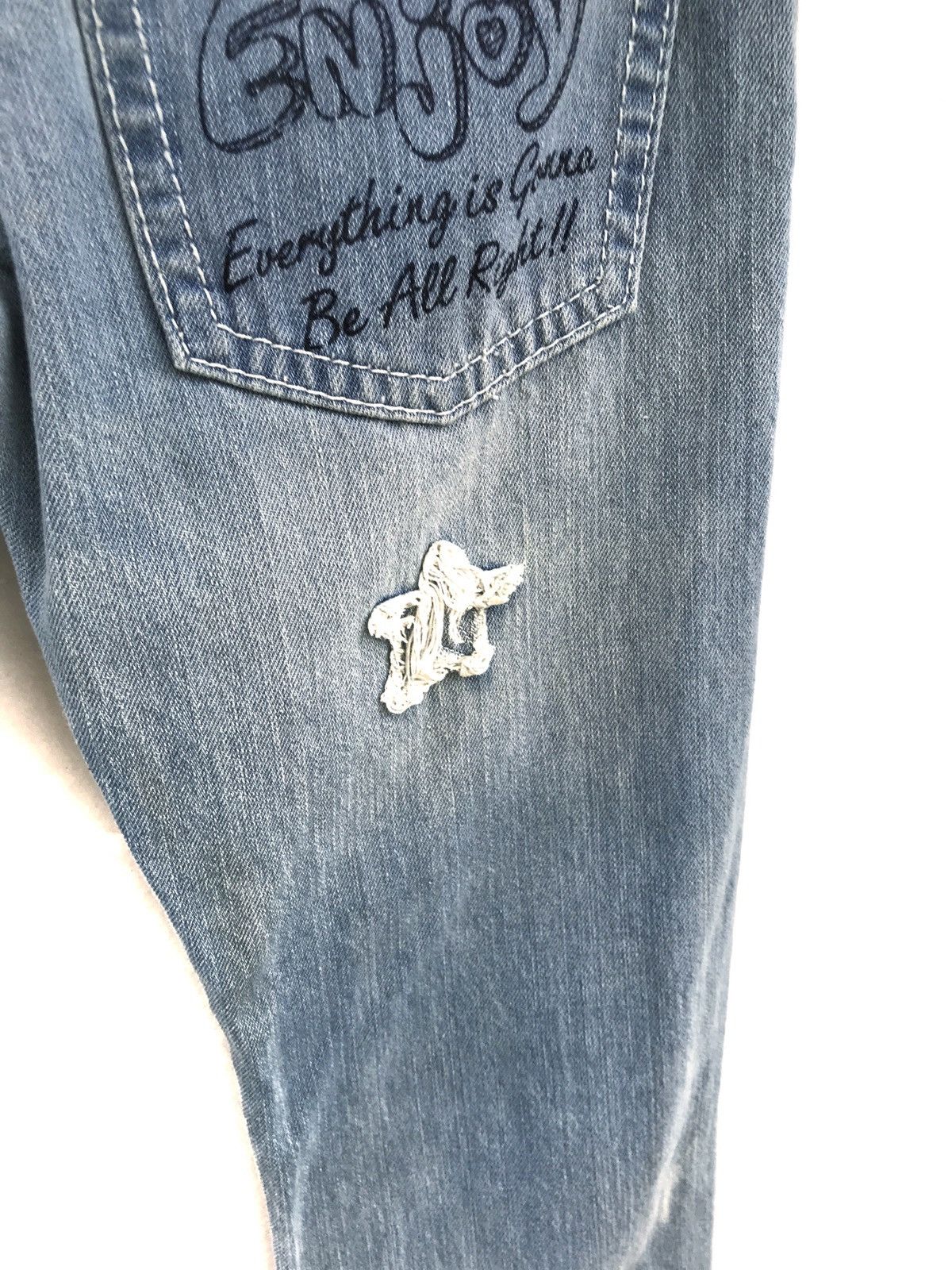 Hysteric Glamour × Vintage Japanese Brand Blue Moon Distressed Jeans Kapital Style Size US 27 - 8 Thumbnail