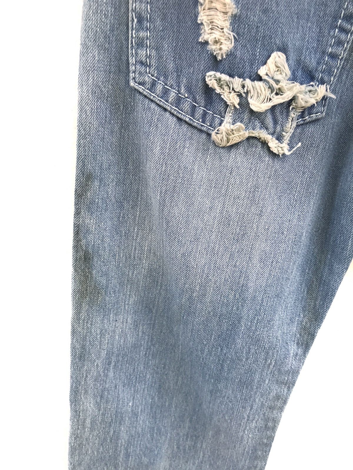 Hysteric Glamour × Vintage Japanese Brand Blue Moon Distressed Jeans Kapital Style Size US 27 - 9 Thumbnail