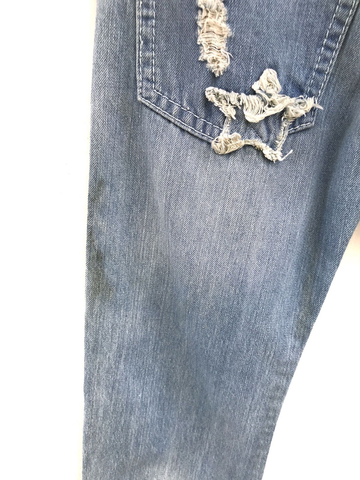 Hysteric Glamour × Vintage Japanese Brand Blue Moon Distressed Jeans Kapital Style Size US 27 - 10 Thumbnail