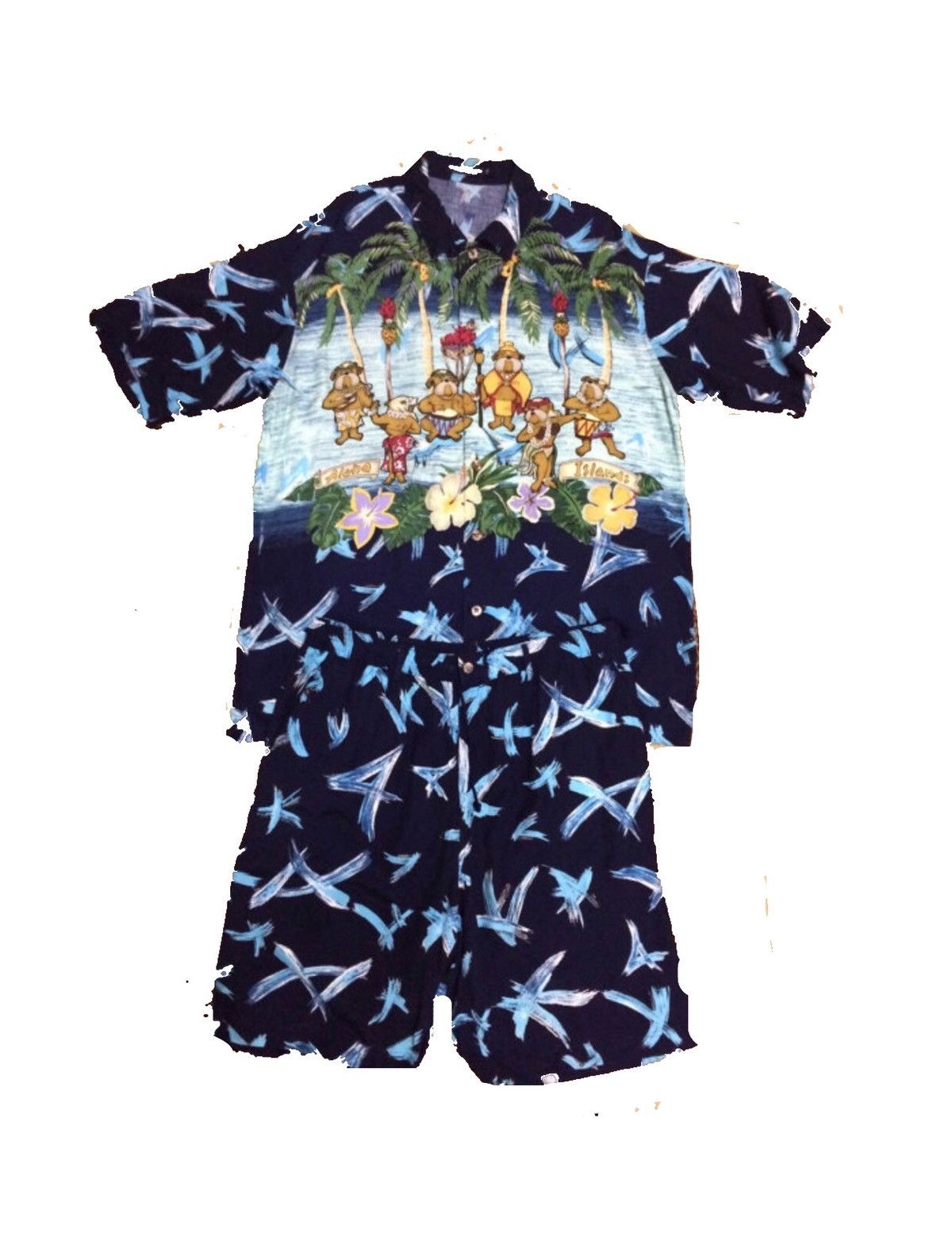 Designer × Hardy Amies Hardy Amies Hawaiian Hawaii Rayon Shirt Short Pant Rare Size US XL / EU 56 / 4 - 1 Thumbnail