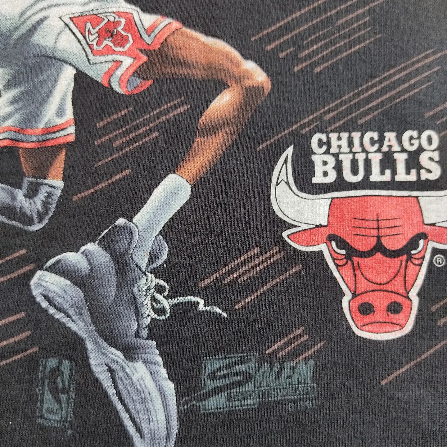 NBA × Salem Sportswear × Vintage 1991 NBA Chicago Bulls Michael Jordan Caricature Size US L / EU 52-54 / 3 - 3 Thumbnail