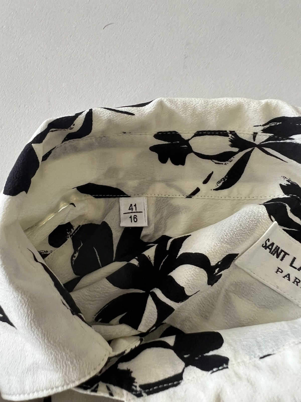 Hedi Slimane × Saint Laurent Paris 🔥$1.3K VALUE🔥Saint Laurent Floral-Print Long-Sleeve Shirt Size US M / EU 48-50 / 2 - 9 Thumbnail