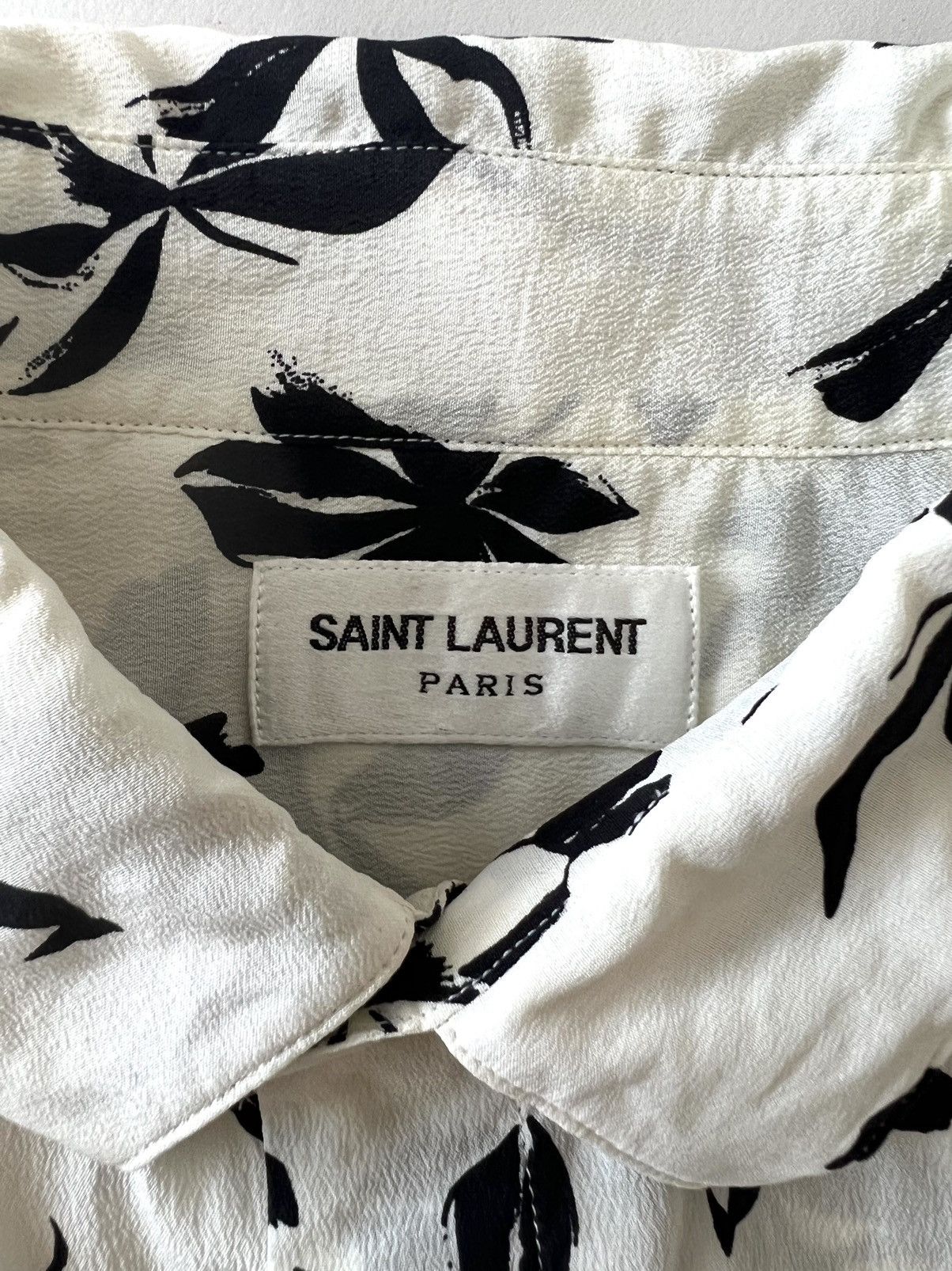 Hedi Slimane × Saint Laurent Paris 🔥$1.3K VALUE🔥Saint Laurent Floral-Print Long-Sleeve Shirt Size US M / EU 48-50 / 2 - 6 Thumbnail