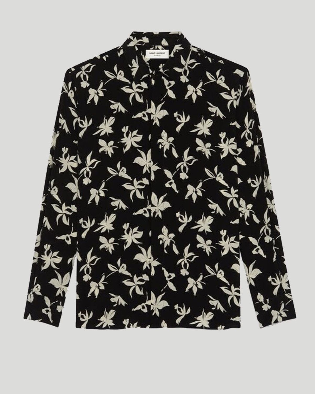 Hedi Slimane × Saint Laurent Paris 🔥$1.3K VALUE🔥Saint Laurent Floral-Print Long-Sleeve Shirt Size US L / EU 52-54 / 3 - 1 Thumbnail