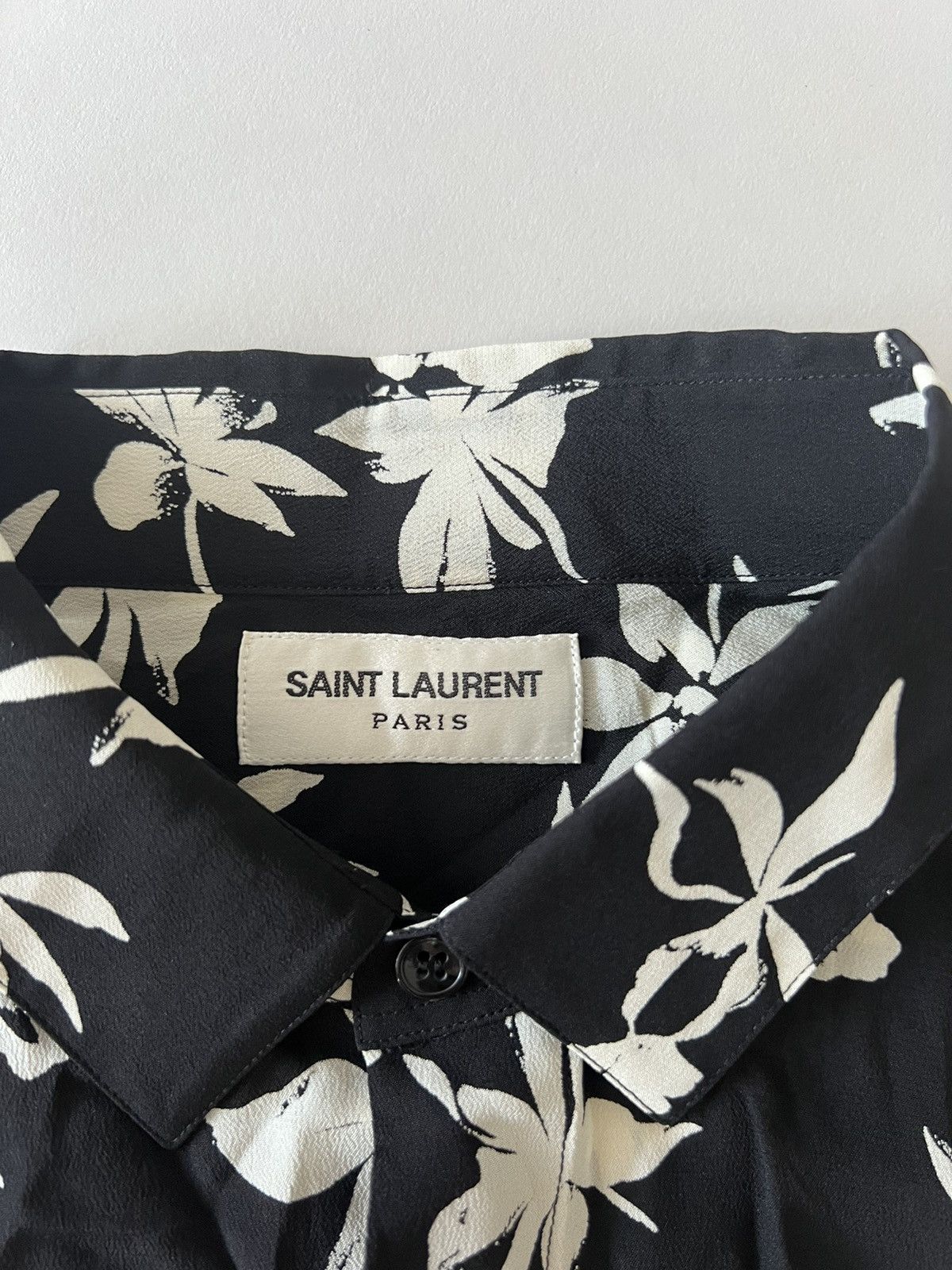 Hedi Slimane × Saint Laurent Paris 🔥$1.3K VALUE🔥Saint Laurent Floral-Print Long-Sleeve Shirt Size US L / EU 52-54 / 3 - 6 Thumbnail