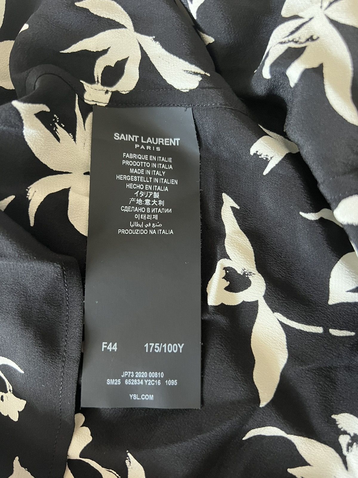Hedi Slimane × Saint Laurent Paris 🔥$1.3K VALUE🔥Saint Laurent Floral-Print Long-Sleeve Shirt Size US L / EU 52-54 / 3 - 7 Thumbnail