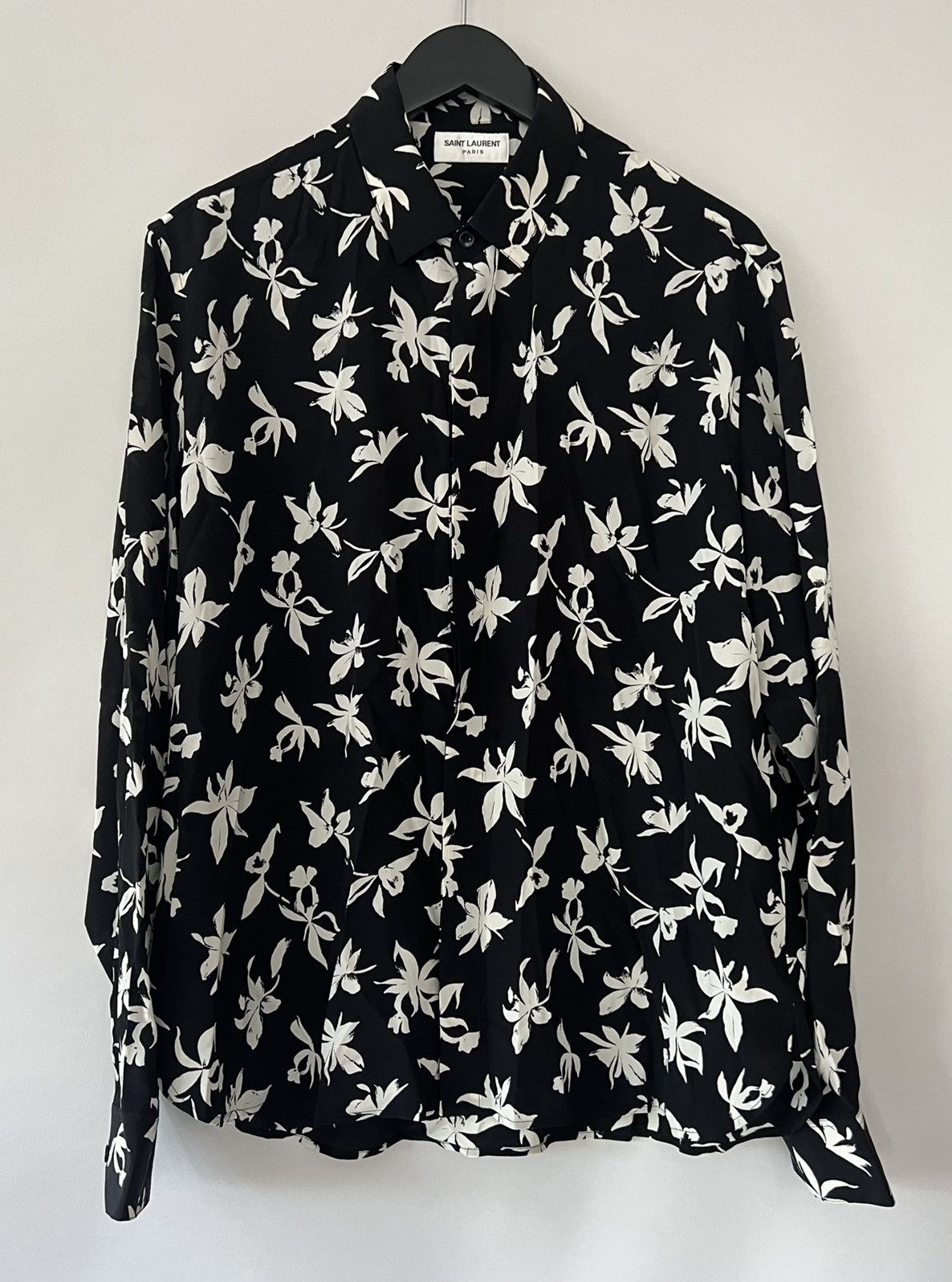 Hedi Slimane × Saint Laurent Paris 🔥$1.3K VALUE🔥Saint Laurent Floral-Print Long-Sleeve Shirt Size US L / EU 52-54 / 3 - 3 Thumbnail
