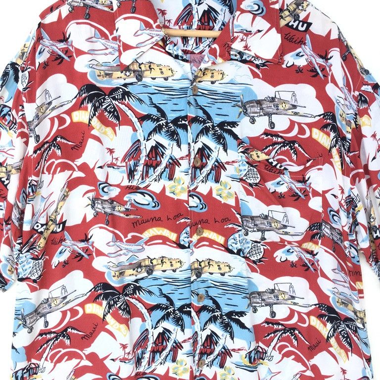 Other Favorite Gear Hawaiian Shirt Hawaii Aloha Rayon Air Force Size US L / EU 52-54 / 3 - 3 Thumbnail