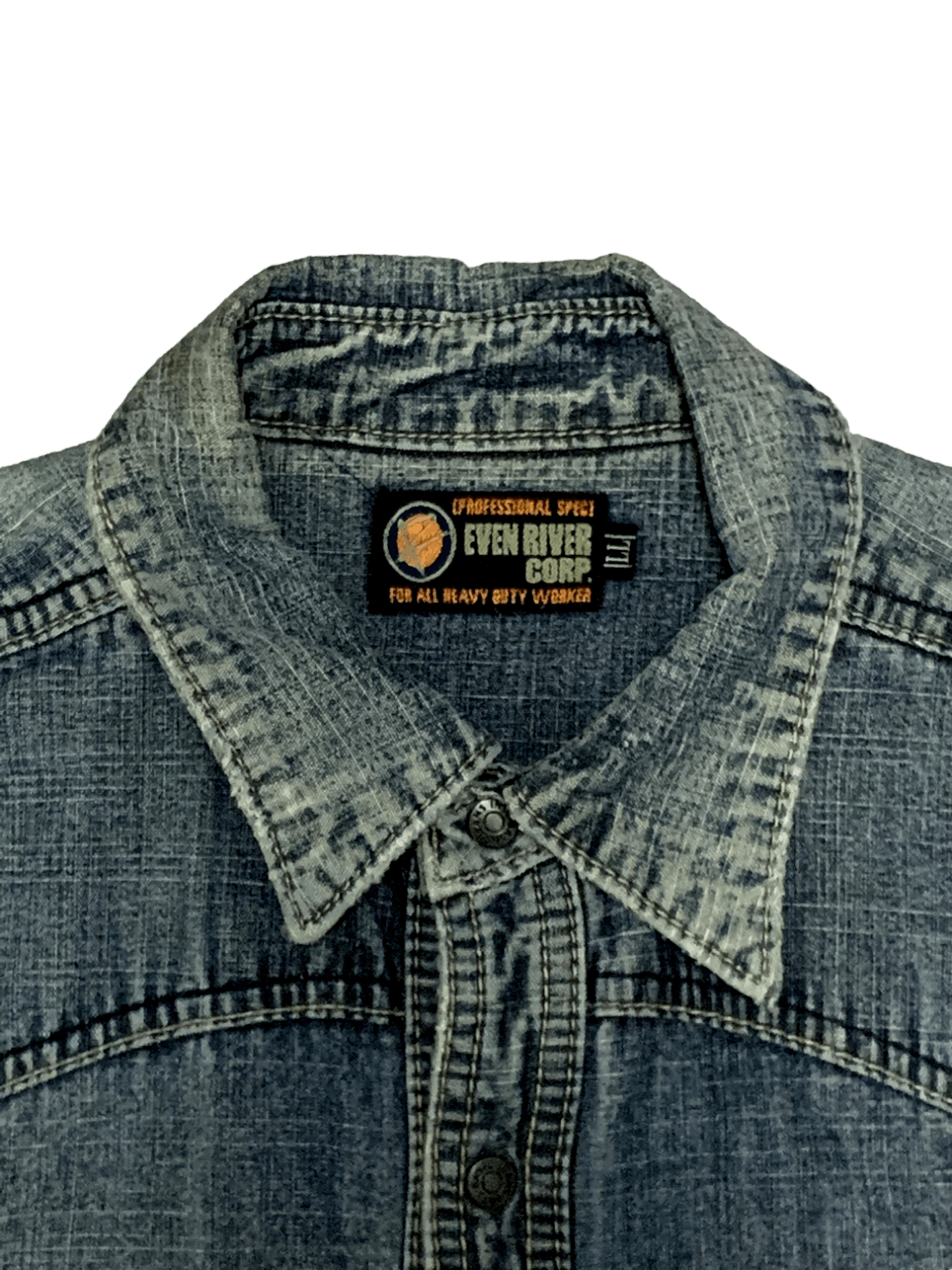 Japanese Brand Vintage Japanese Even River Work Wear Light Denim Jacket Size US M / EU 48-50 / 2 - 6 Thumbnail