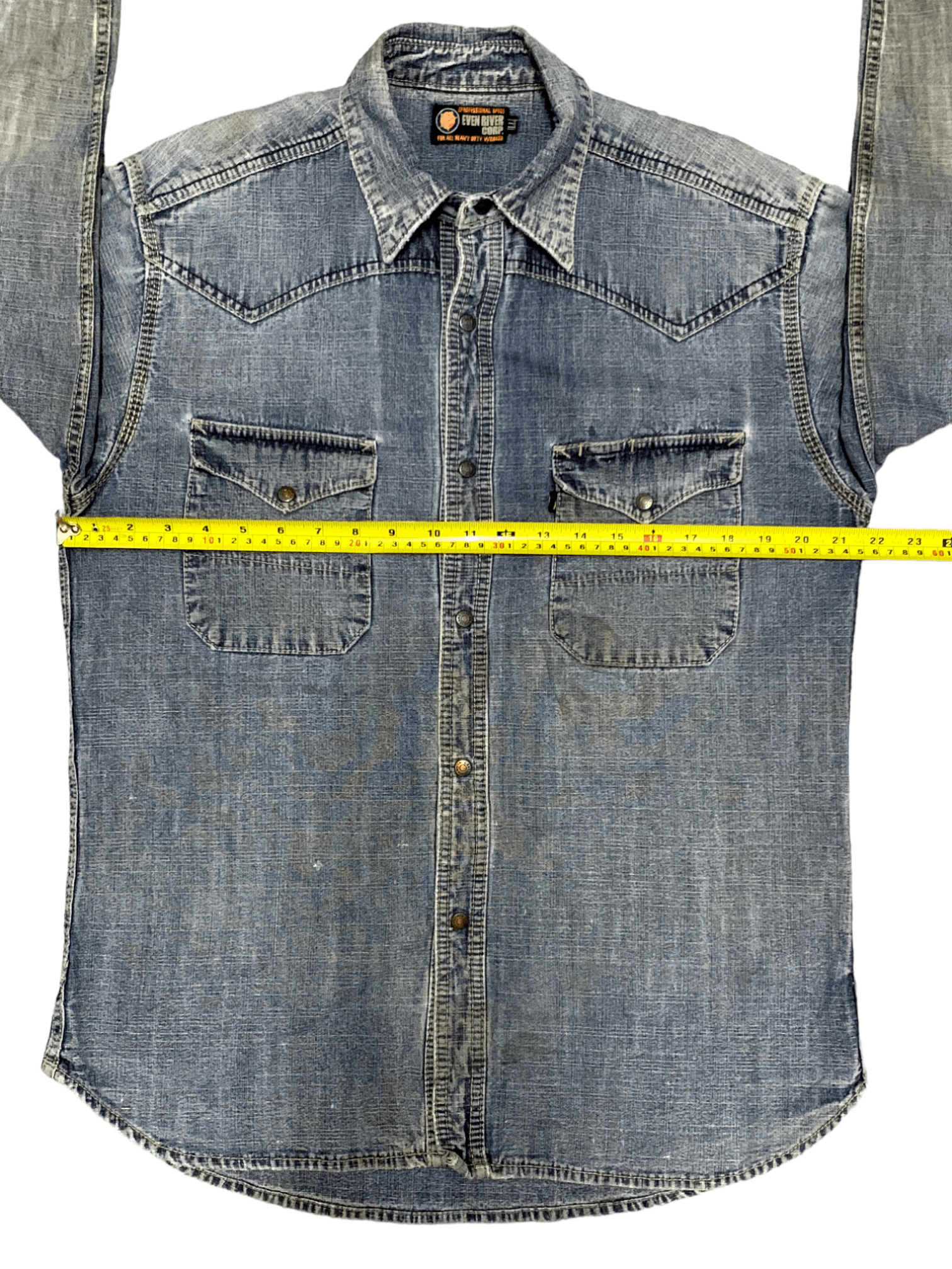 Japanese Brand Vintage Japanese Even River Work Wear Light Denim Jacket Size US M / EU 48-50 / 2 - 12 Thumbnail