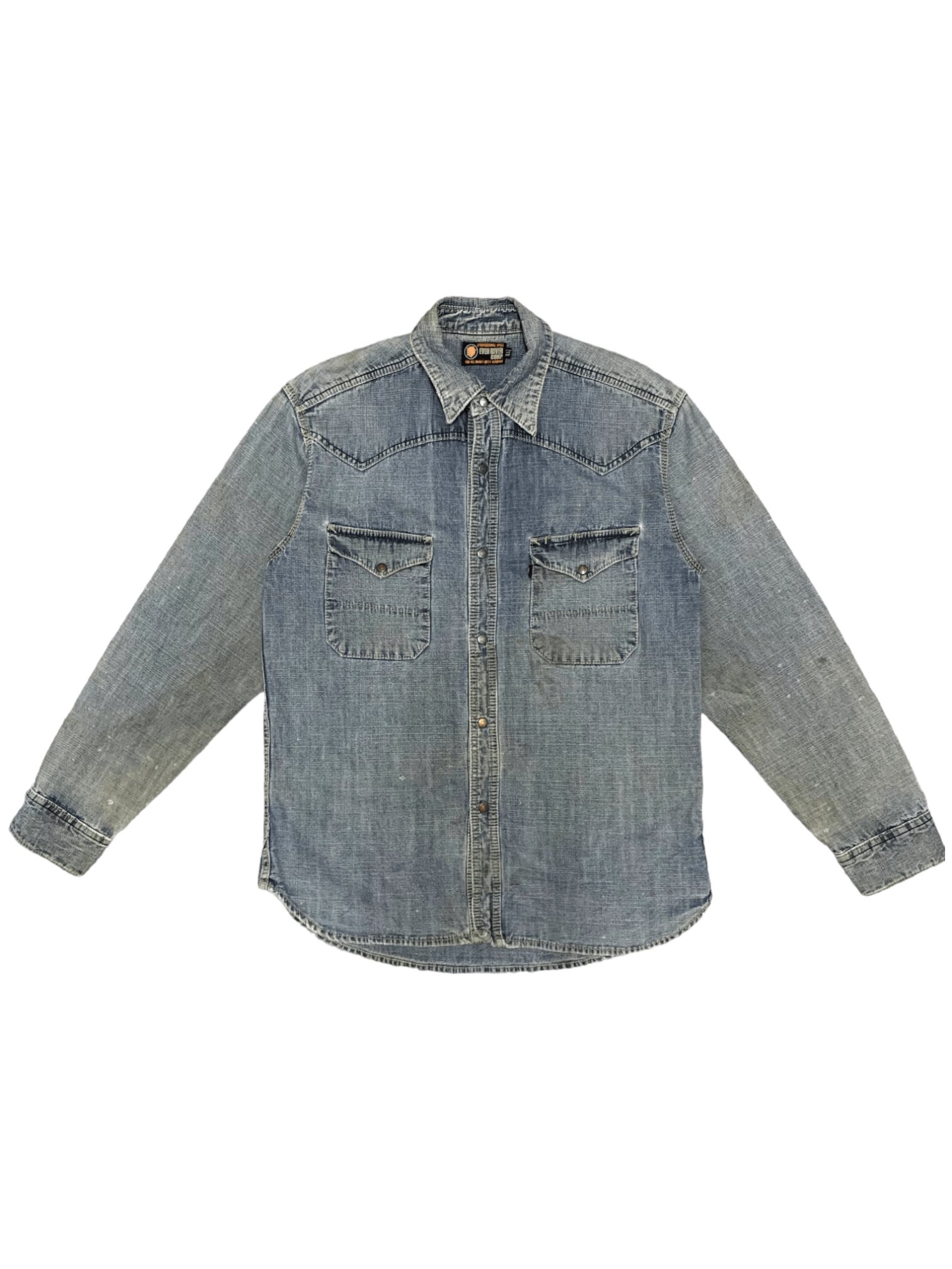 Japanese Brand Vintage Japanese Even River Work Wear Light Denim Jacket Size US M / EU 48-50 / 2 - 1 Thumbnail