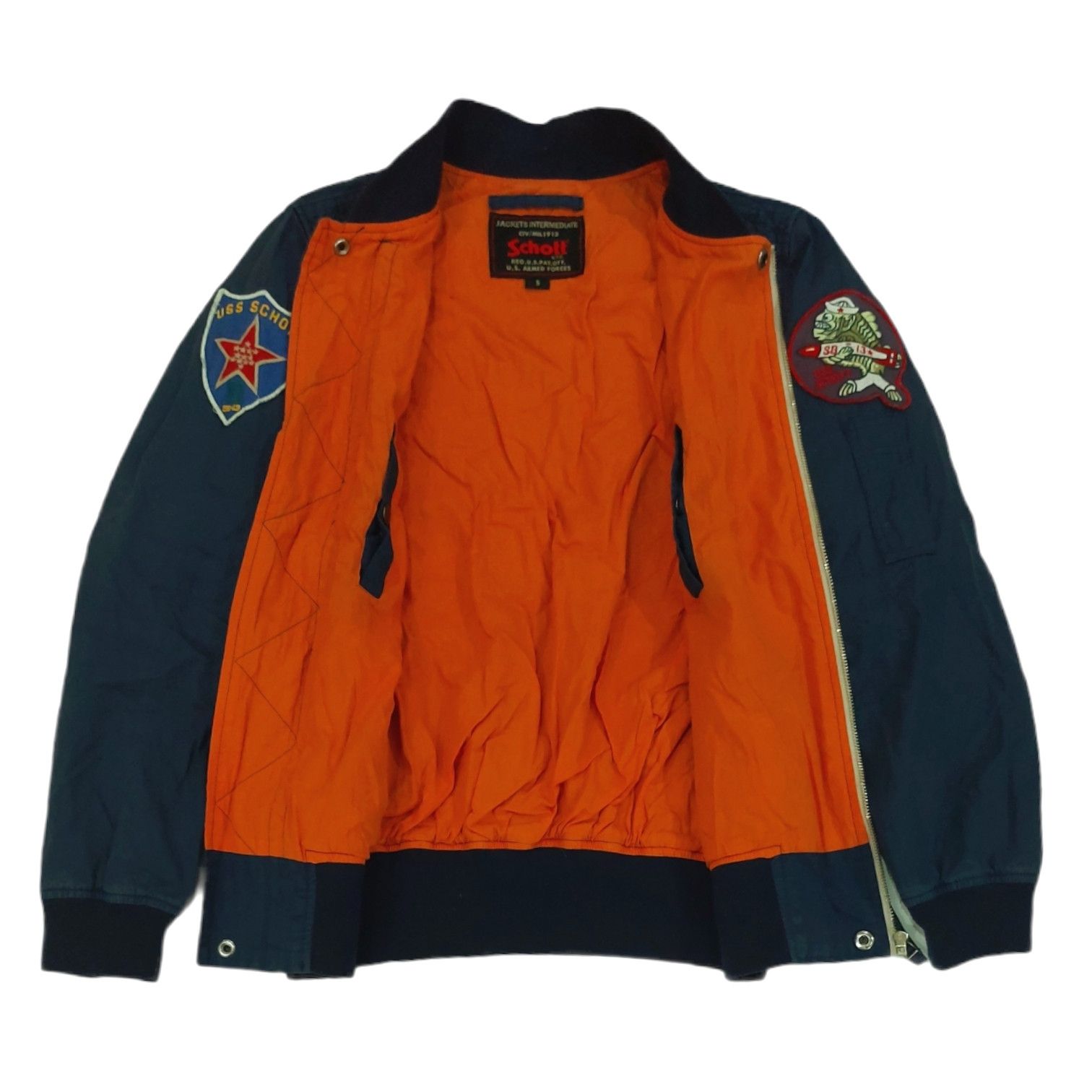 Schott RARE! SCHOTT N.Y.C "USS SCHOTT" NAVY PATCHES STYLE JACKET Size US S / EU 44-46 / 1 - 1 Thumbnail